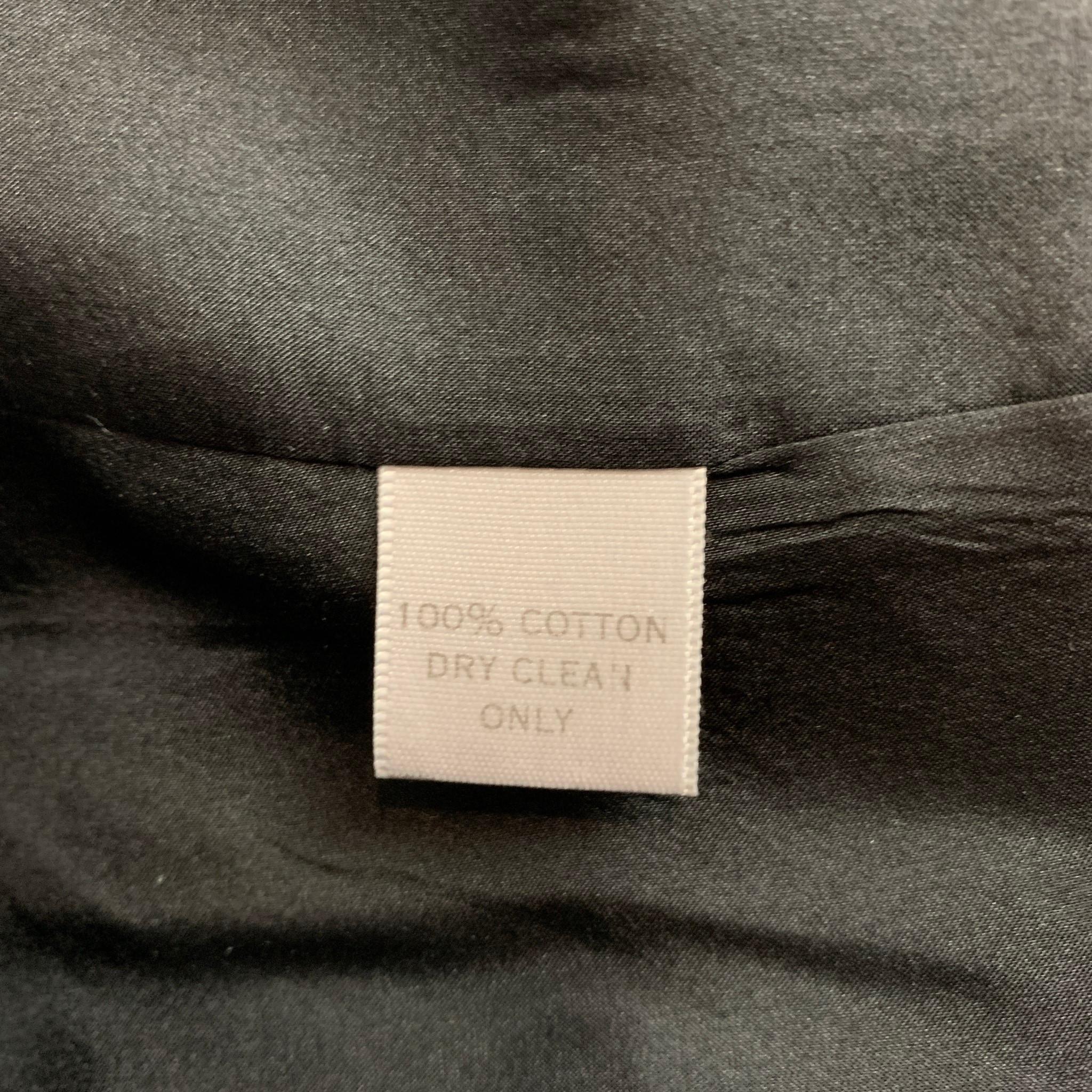 Women's Vintage MORGANE LE FAY Size L Black Textured Cotton Cropped Vest