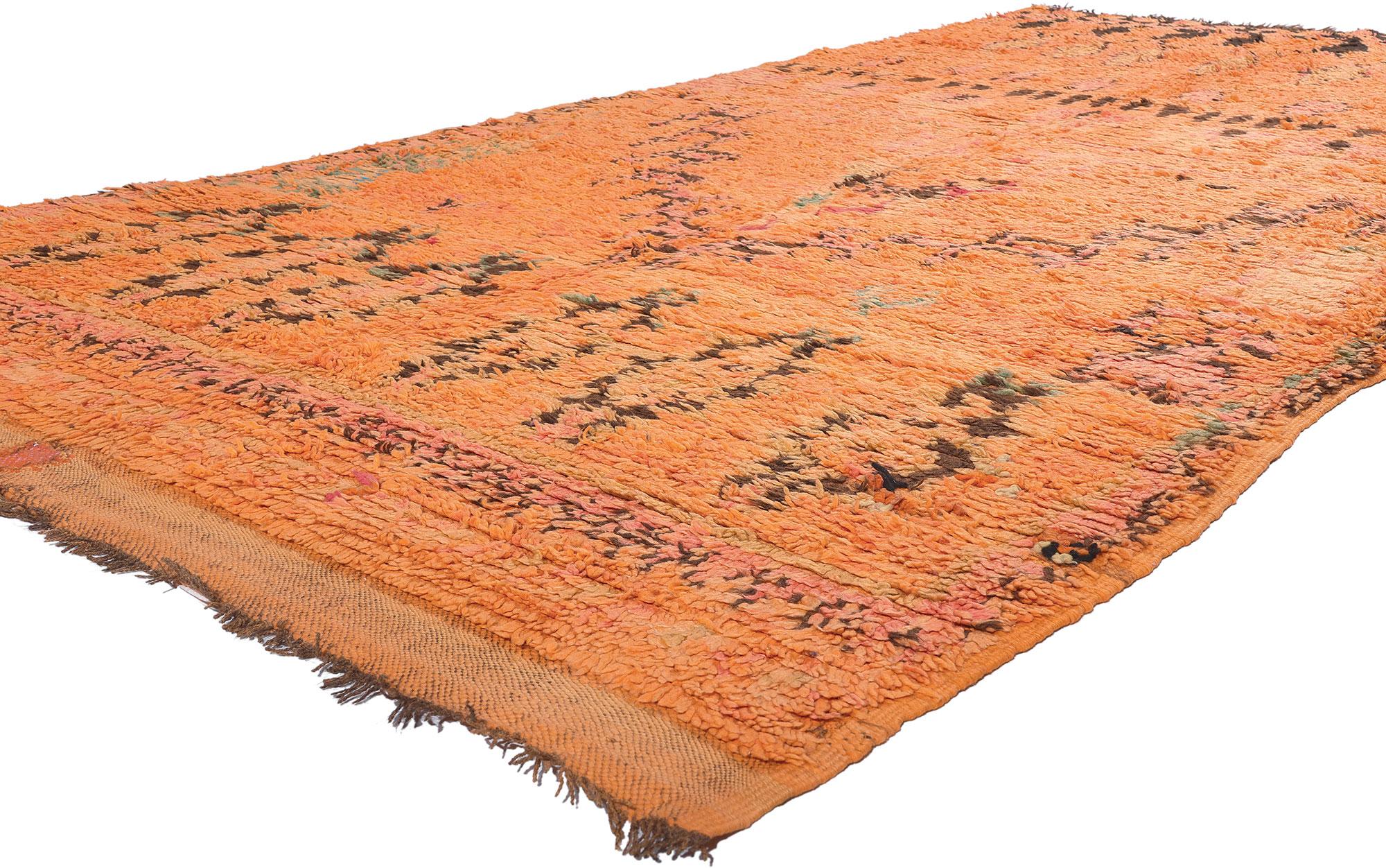 21000 Vintage Ait Bou Ichaouen Talsint Moroccan Rug, 05'10 x 10'11. Embark on a journey into the rich legacy of the Talsint Tribe, originating from the Figuig region in northeast Morocco, also known as Aït Bou Ichaouen, this hand-knotted wool
