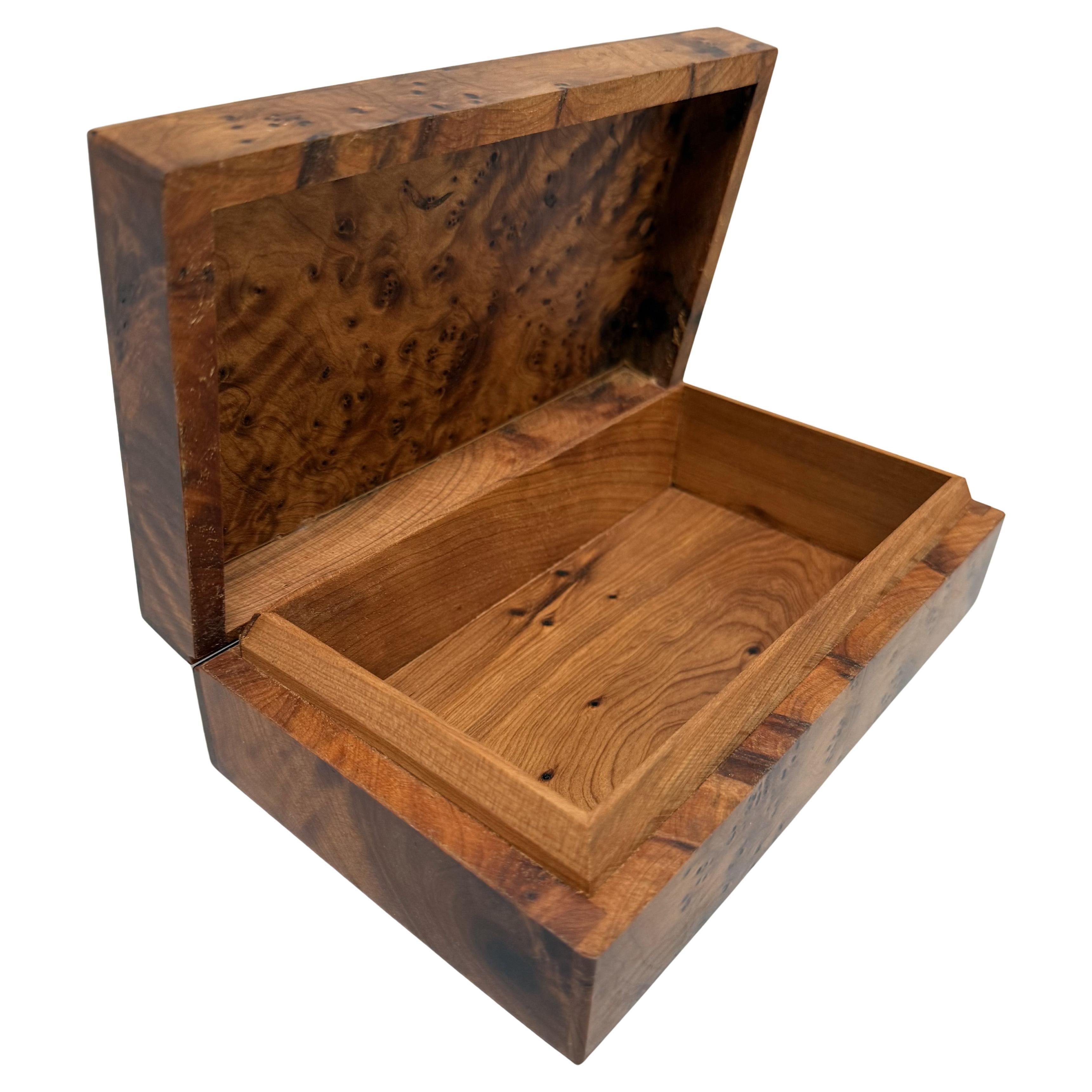 Caja Vintage Marroquí de Madera de Amboyna Burl