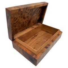 Vintage Moroccan Amboyna Burl Wood Box