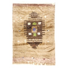 Vintage marokkanischen Angora Teppich 4'4" x 6'3"