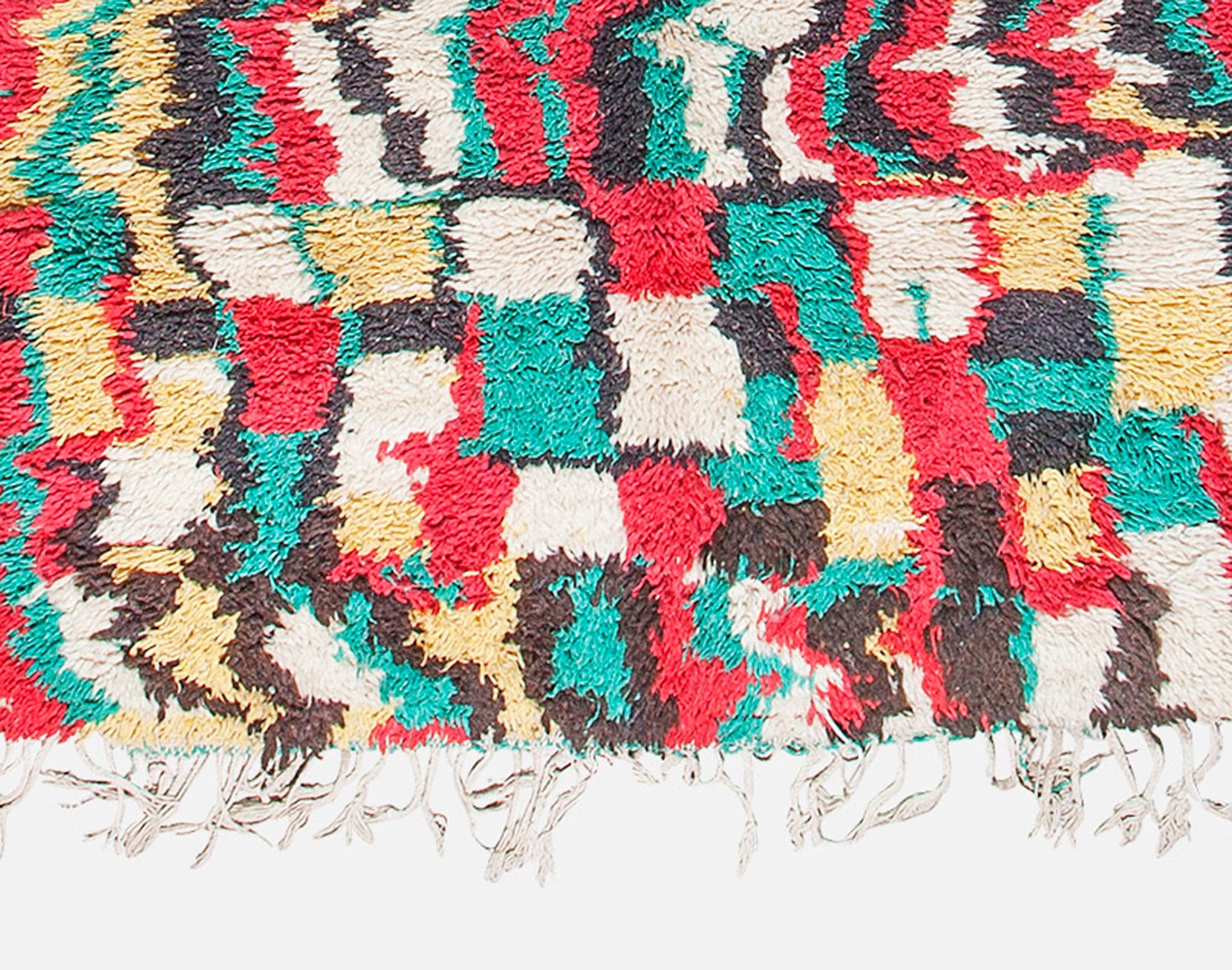 Woven Vintage Moroccan Azilal Berber Rug For Sale