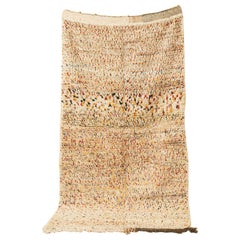 Vintage Moroccan Azilal Berber Rug High Atlas Mountains Beige Multicolor