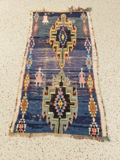 Vintage Moroccan Azilal Berber Rug High Atlas Mountains Colorful