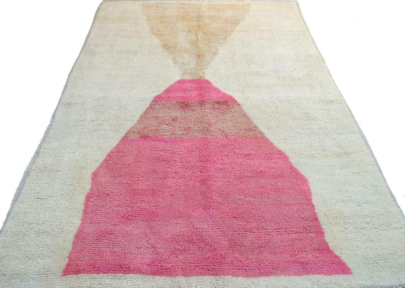 Fin du 20e siècle Tapis Azilal marocain vintage 6'7 x 10'2 en vente