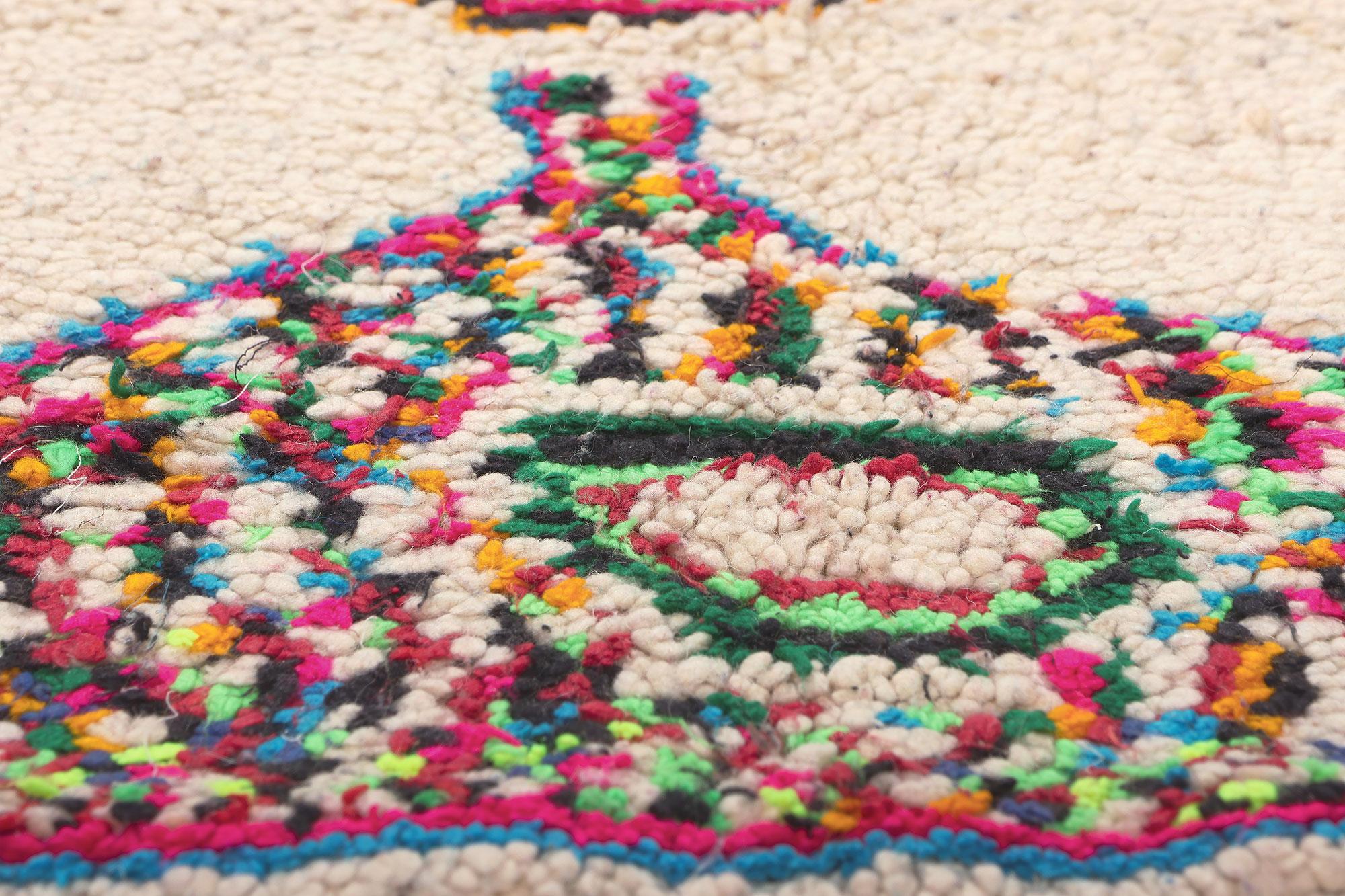 20th Century 1960’s Berber Moroccan Azilal Rug, Maximalist Bohemian Meets Tribal Enchantment For Sale