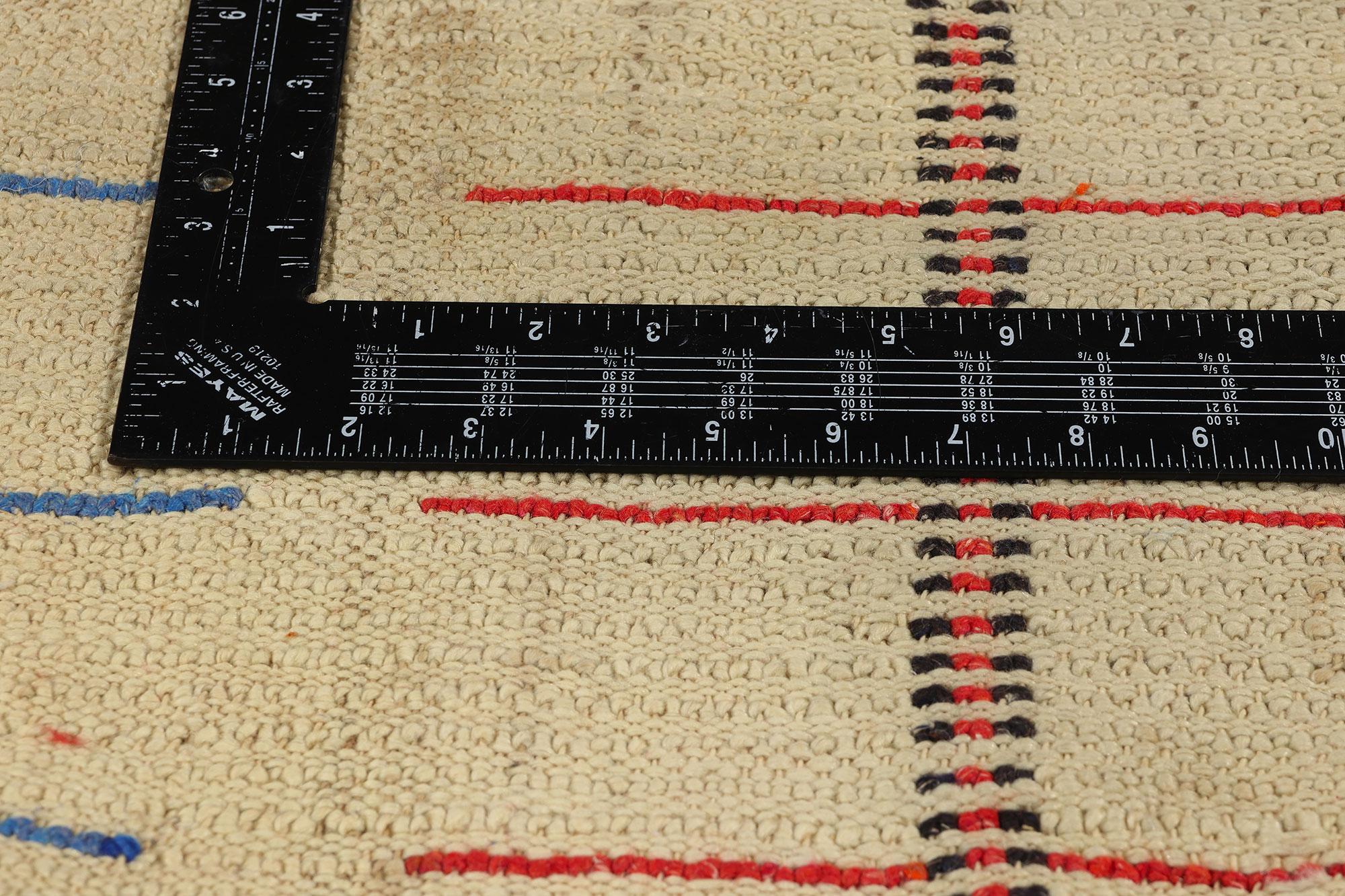 Wool Vintage Moroccan Azilal Rug, Midcentury Modern Meets Tribal Bohemian  For Sale