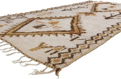 Vintage Moroccan Azilal Rug, Nomadic Charm Meets Earth-Tone Elegance