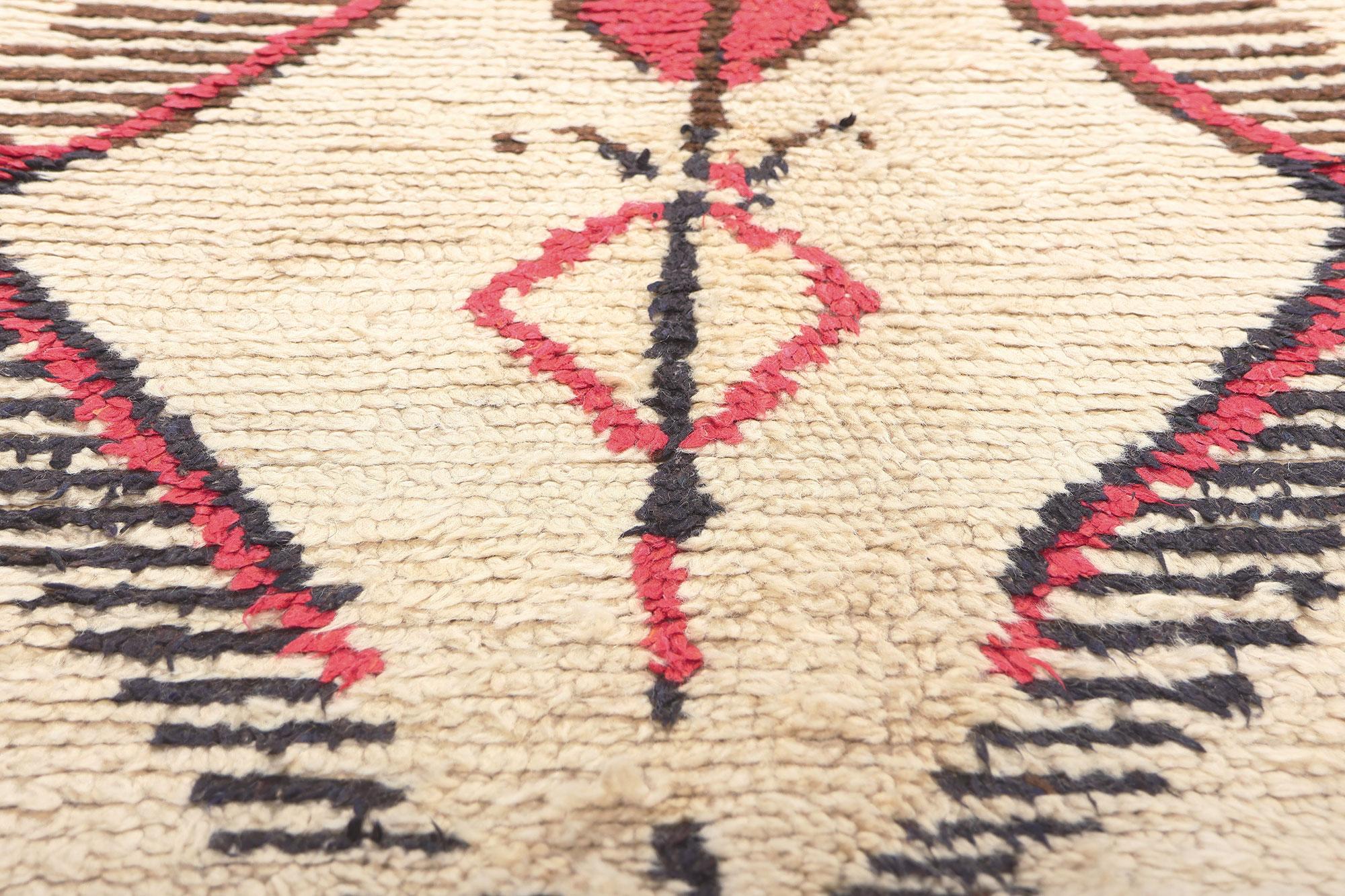 20th Century Vintage Moroccan Azilal Rug, Nomadic Charm Meets Tribal Enchantment For Sale