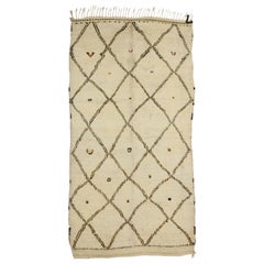Vintage Moroccan Azilal Rug with Minimalist Design and Nordic Style