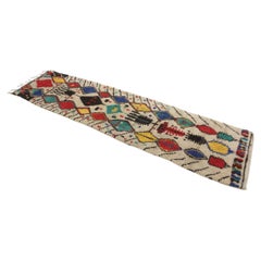 Vintage Moroccan Azilal runner rug - 3.1x11.3feet / 95x345cm