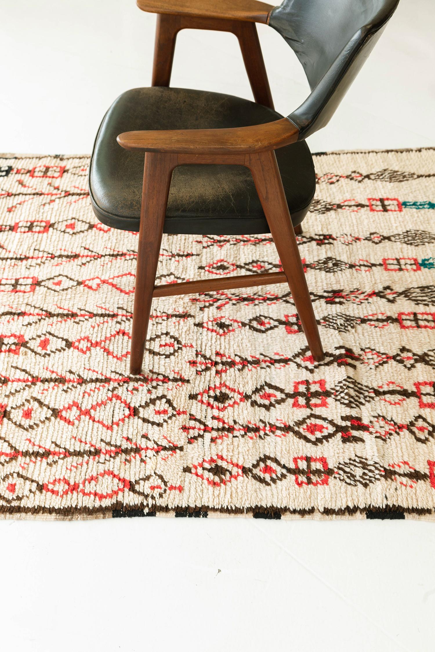 Vintage Moroccan Azilal Tribe Berber Rug In Good Condition For Sale In WEST HOLLYWOOD, CA