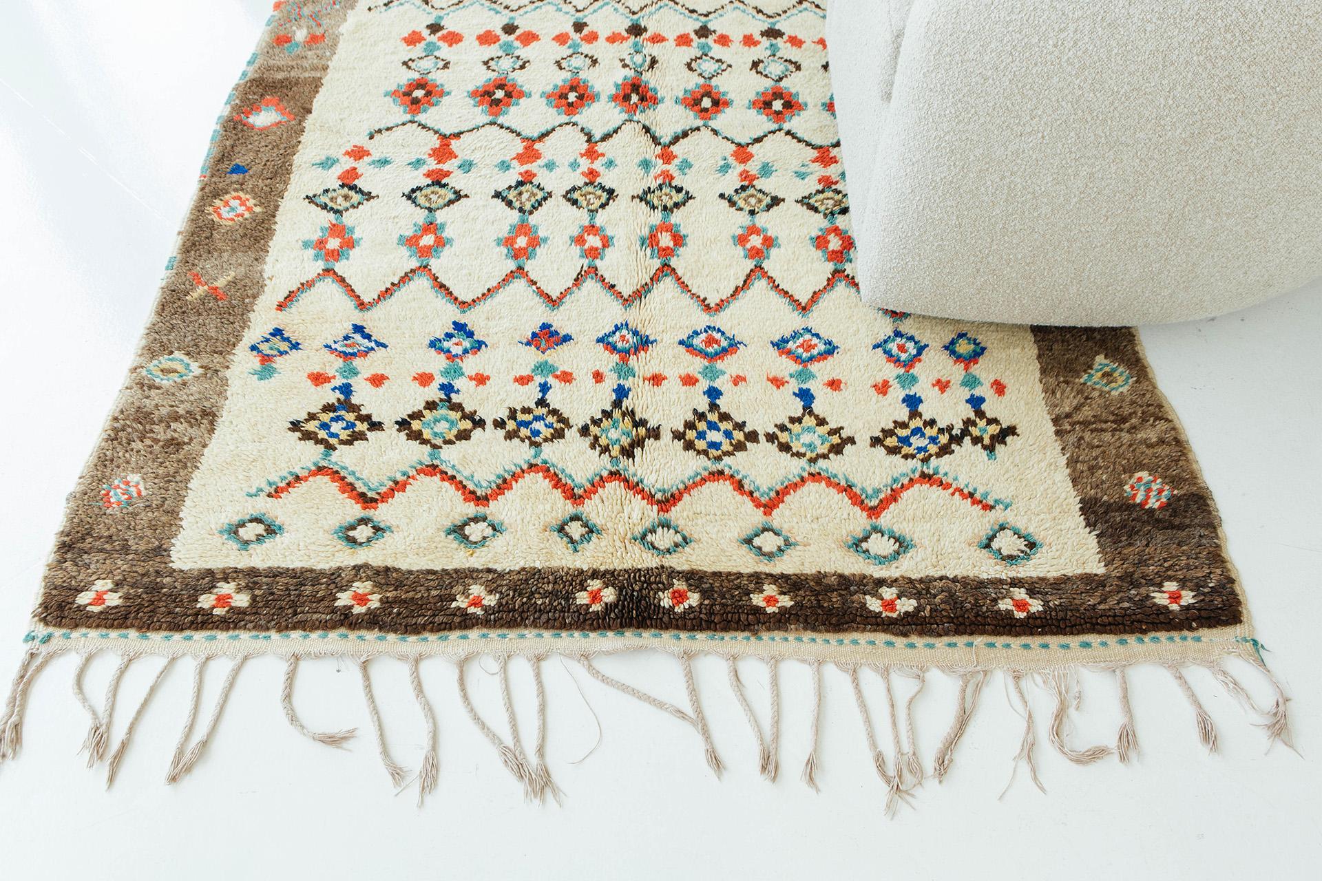20th Century Vintage Moroccan Azilal Tribe Berber Rug For Sale