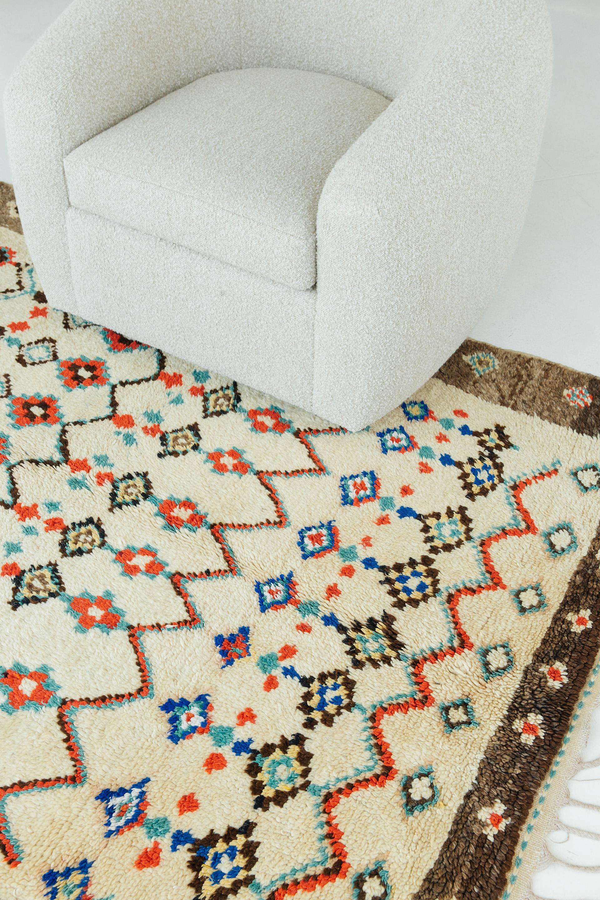 Vintage Moroccan Azilal Tribe Berber Rug For Sale 1
