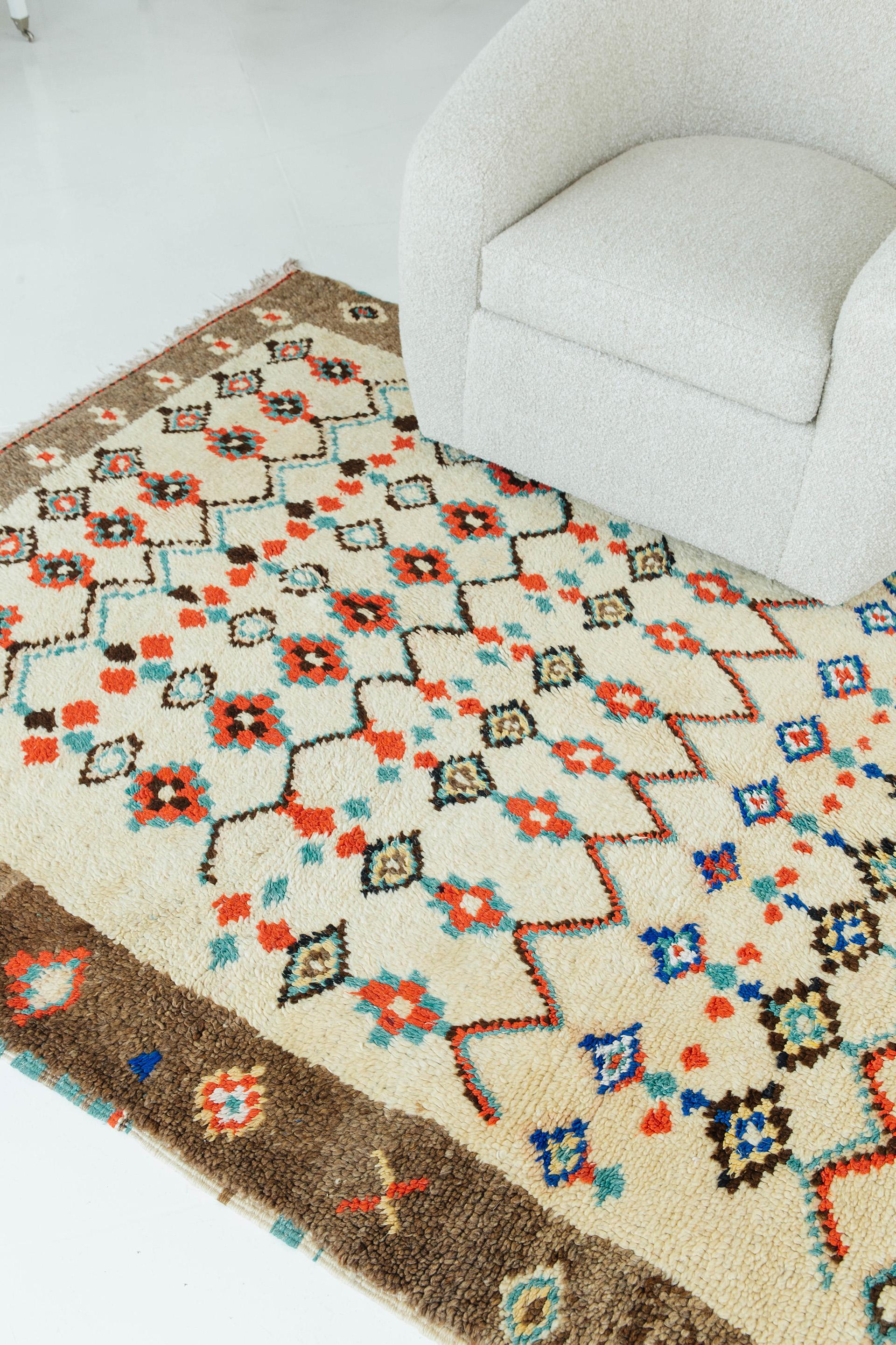 Vintage Moroccan Azilal Tribe Berber Rug For Sale 2