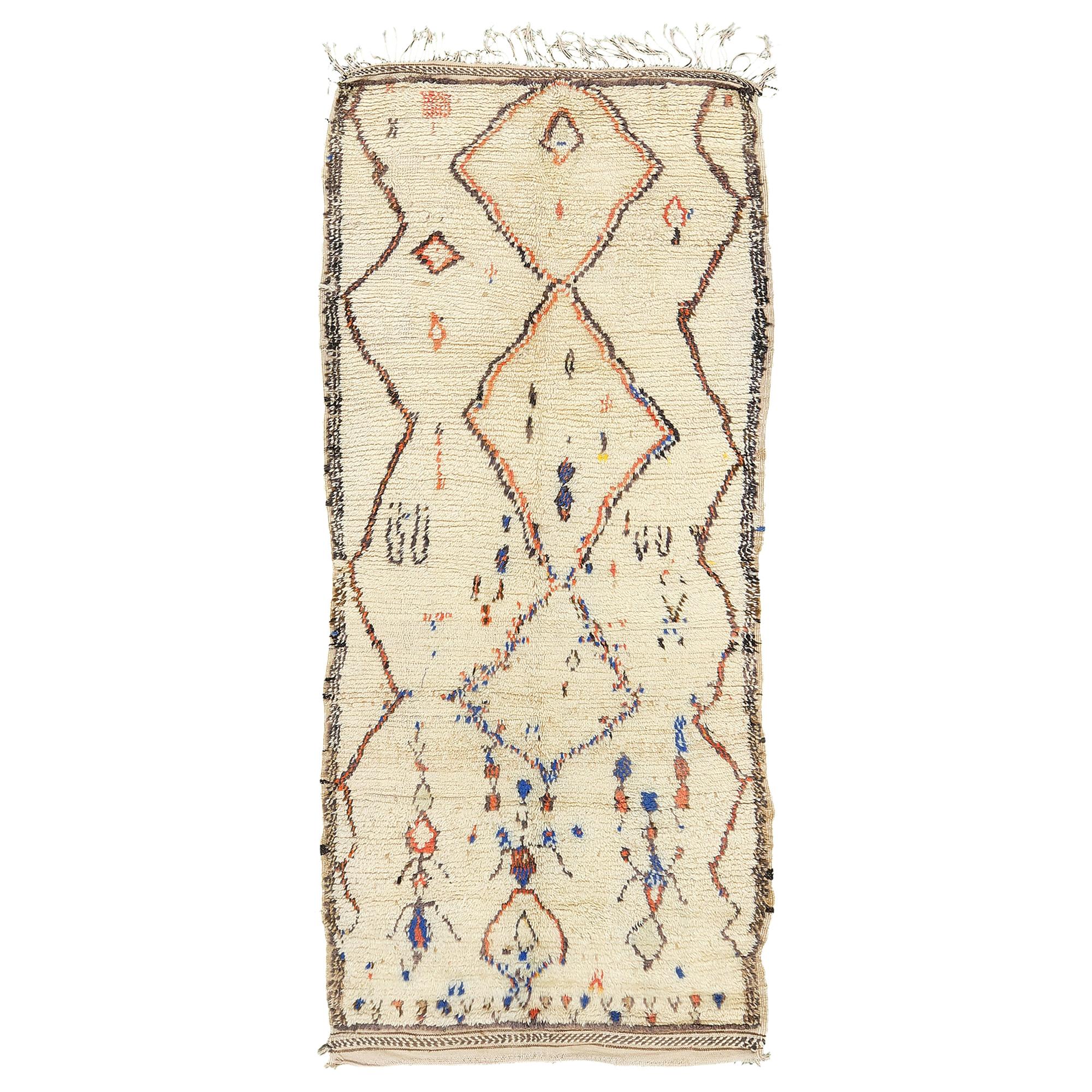 Alfombra bereber vintage marroquí de la tribu azilal