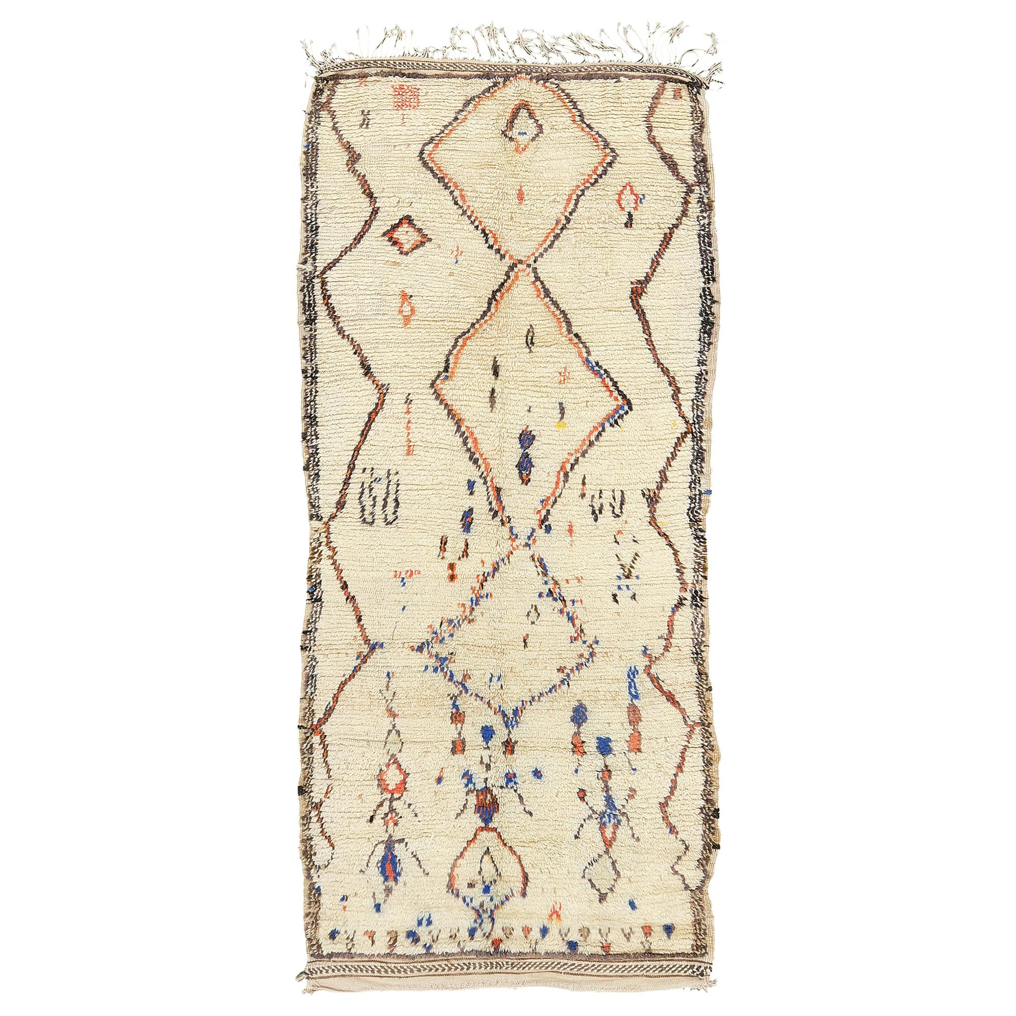 Vintage Moroccan Azilal Tribe Berber Rug For Sale