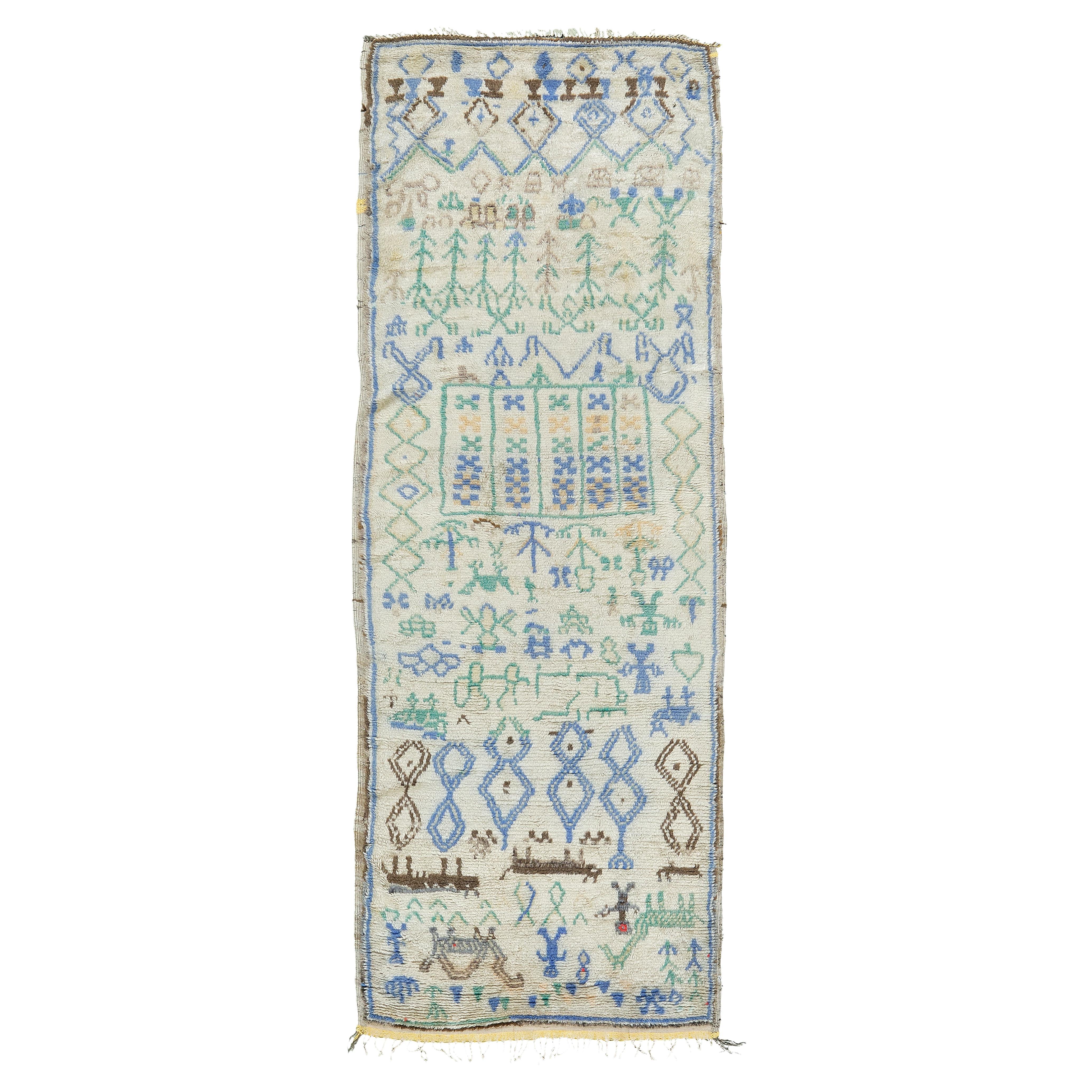 Tapis berbère marocain vintage de la tribu Azilal