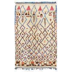 Vintage Marokkanischer Azilal Stamm Berberteppich