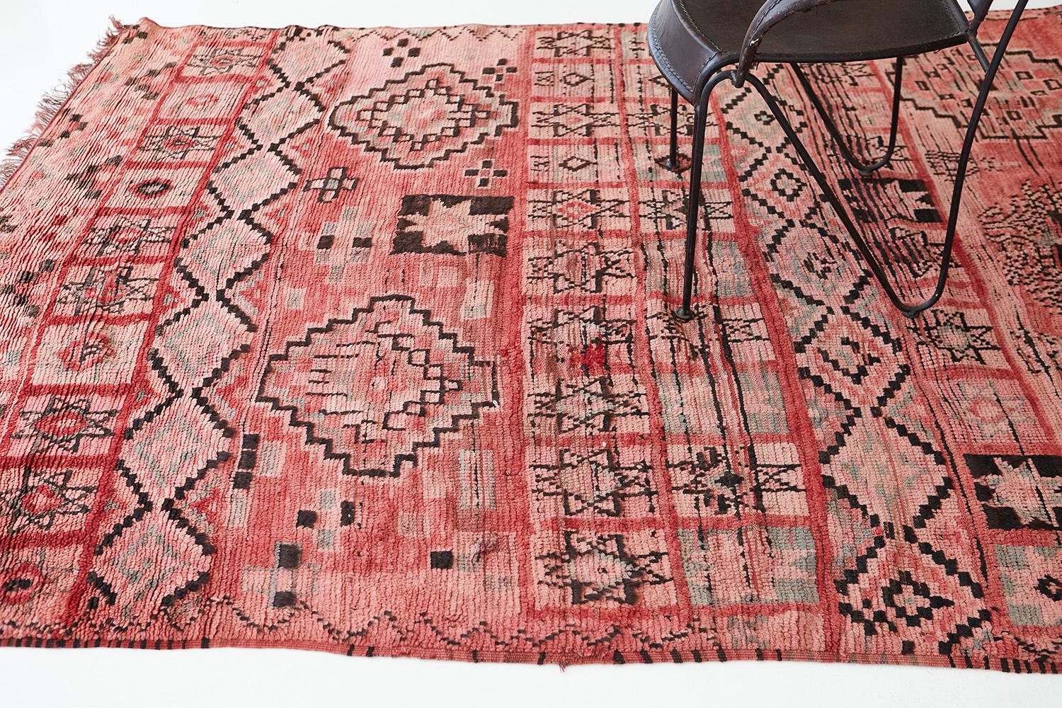 Mid-20th Century Vintage Moroccan Azilal Tribe Berber Rug from Mehraban For Sale