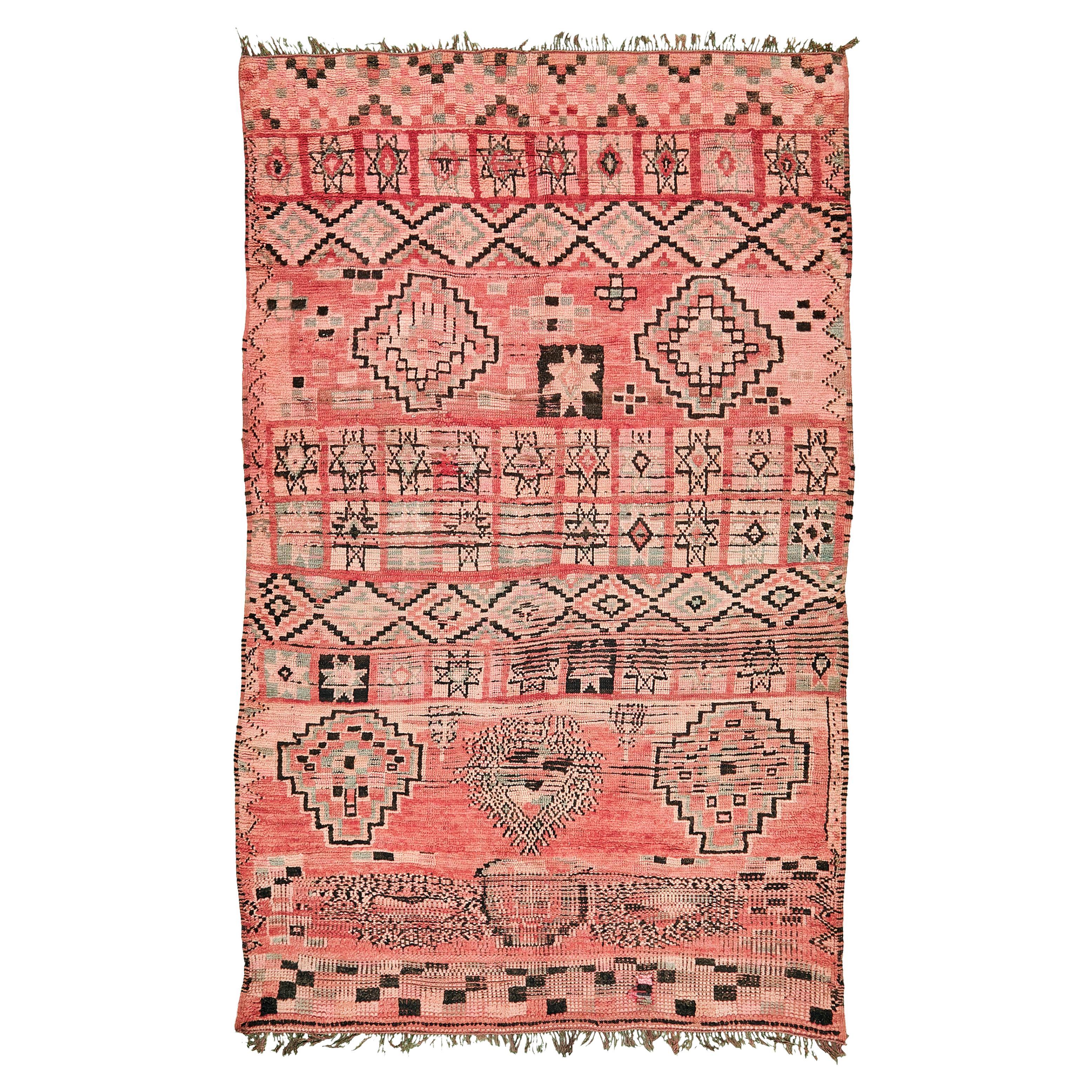 Vintage Moroccan Azilal Tribe Berber Rug from Mehraban For Sale