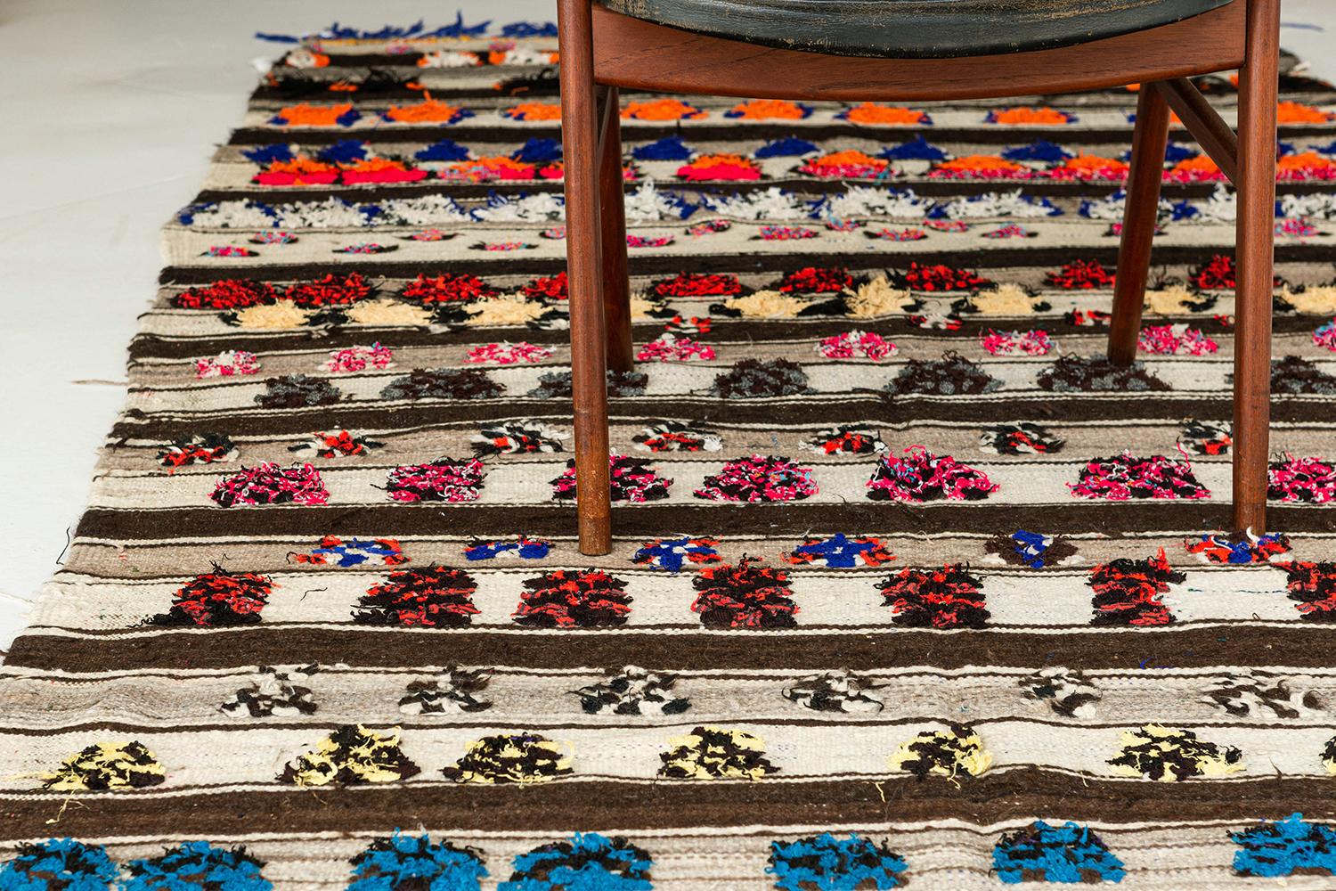 Hand-Knotted Vintage Moroccan Azilal Tribe Berber Runner