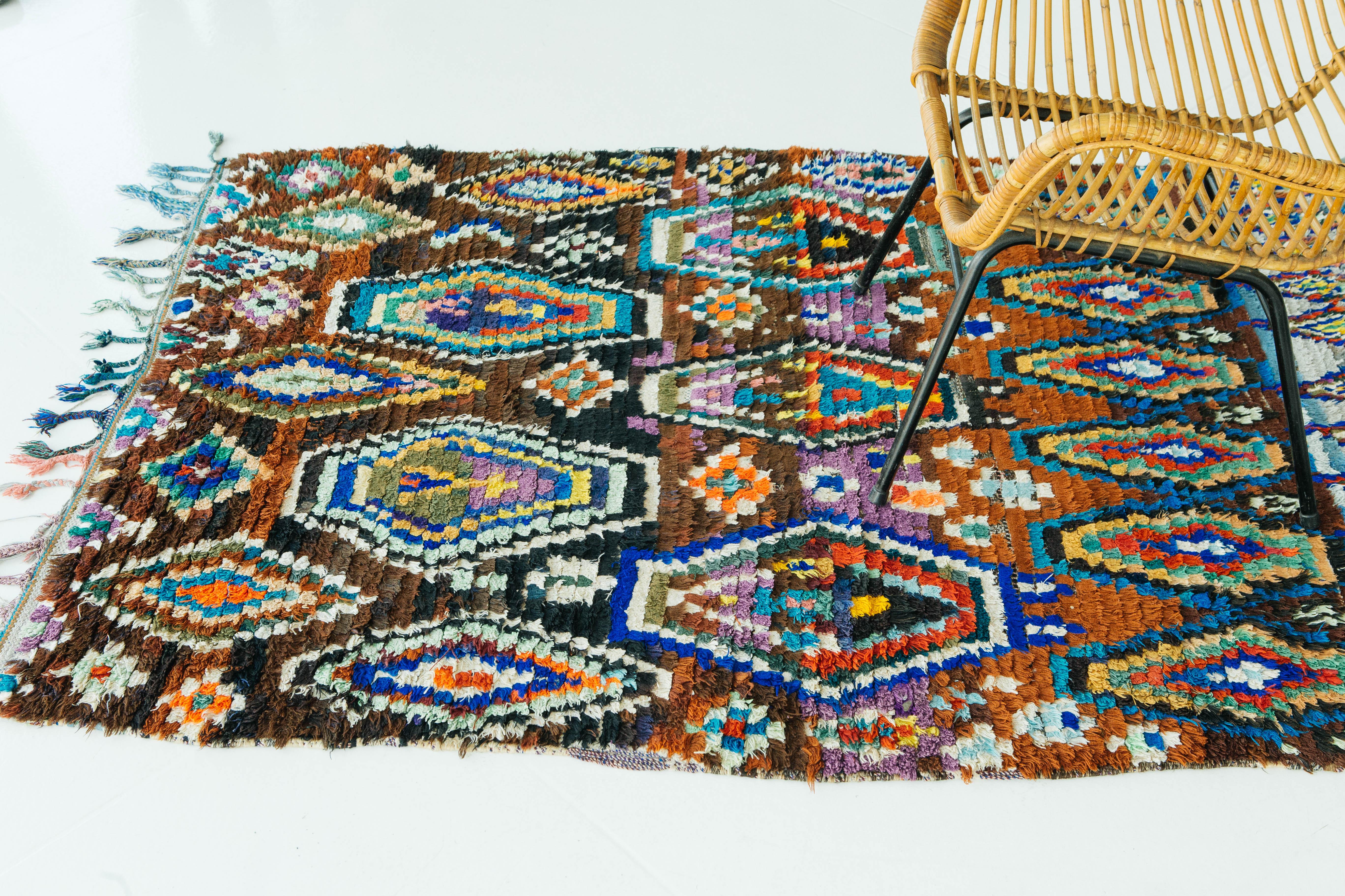 Vintage Moroccan Azilal Tribe Rug For Sale 6