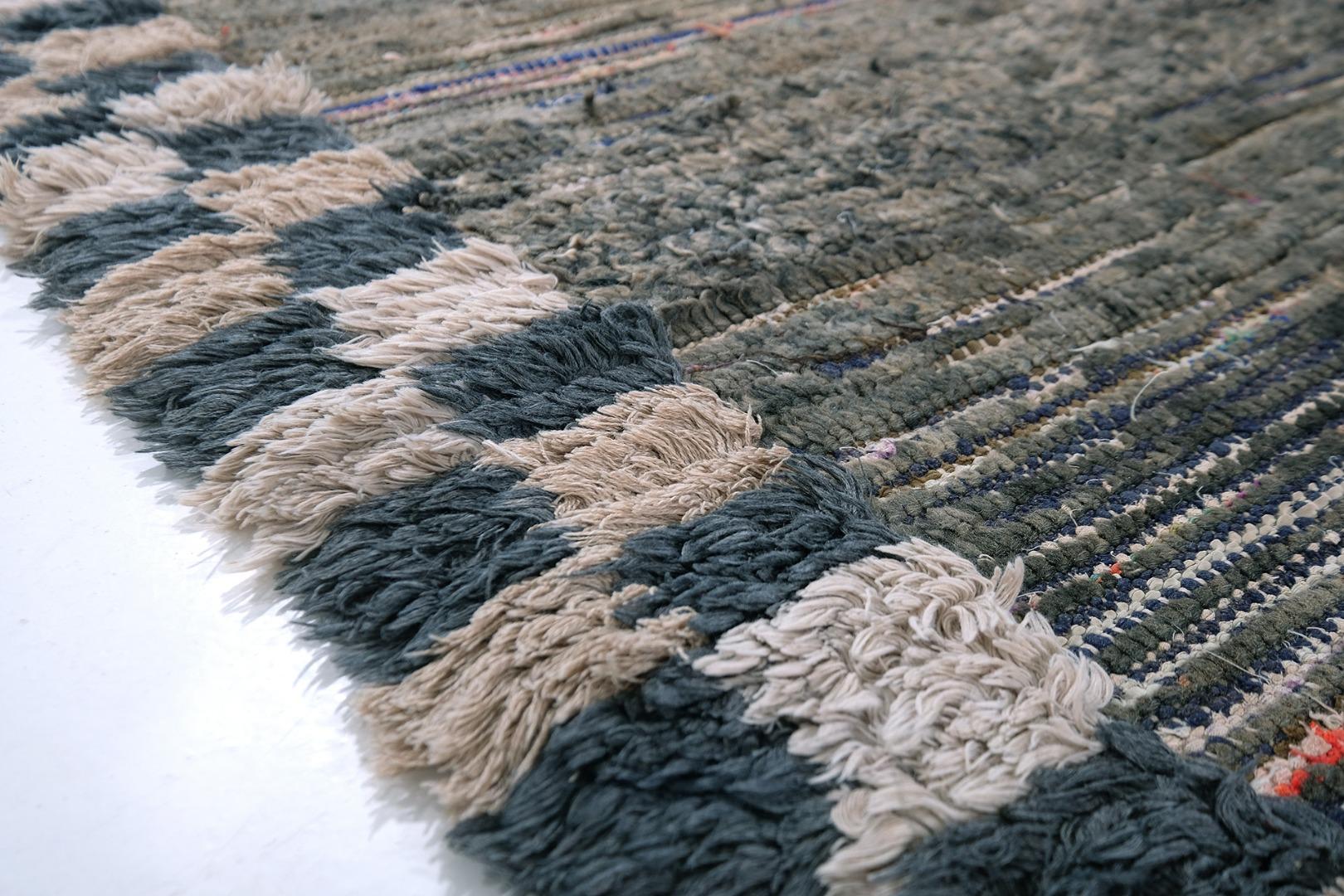 Wool Vintage Moroccan Azilal Tribe Rug