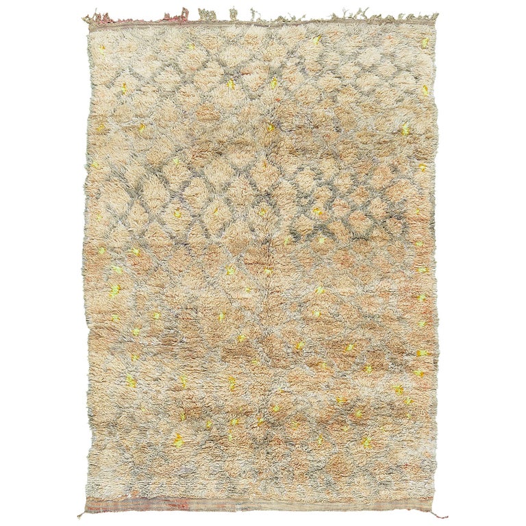 Tapis Marocain Vintage Azilal – 100% Laine Nouée Main – 120x50 Cm – Multicolore