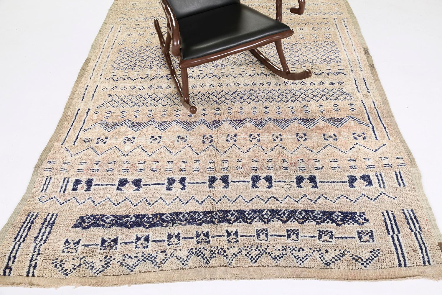 Mid-20th Century Vintage Moroccan Beni M'Guild by Mehraban Rugs For Sale