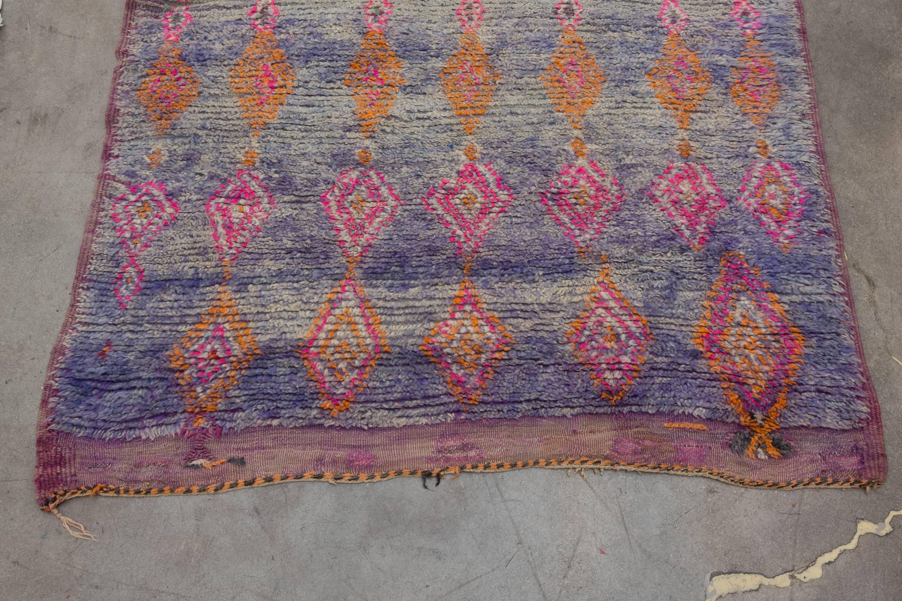 Hand-Knotted Vintage Moroccan Beni M'Guild Rug For Sale