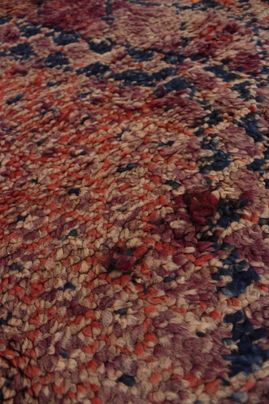 Vintage Moroccan Beni Mguild rug - Purple - 6.1x12feet / 187x368cm For Sale 7