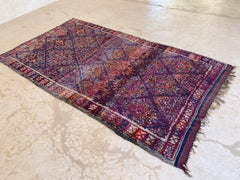 Vintage Moroccan Beni Mguild rug - Purple/blue - 5.8x10.4feet / 176x317cm
