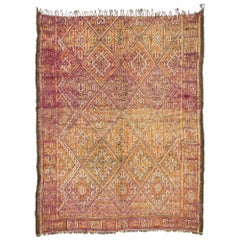 Vintage Moroccan Beni M
Guild Rug with Tribal Vibes and Bohemian Hygge Style