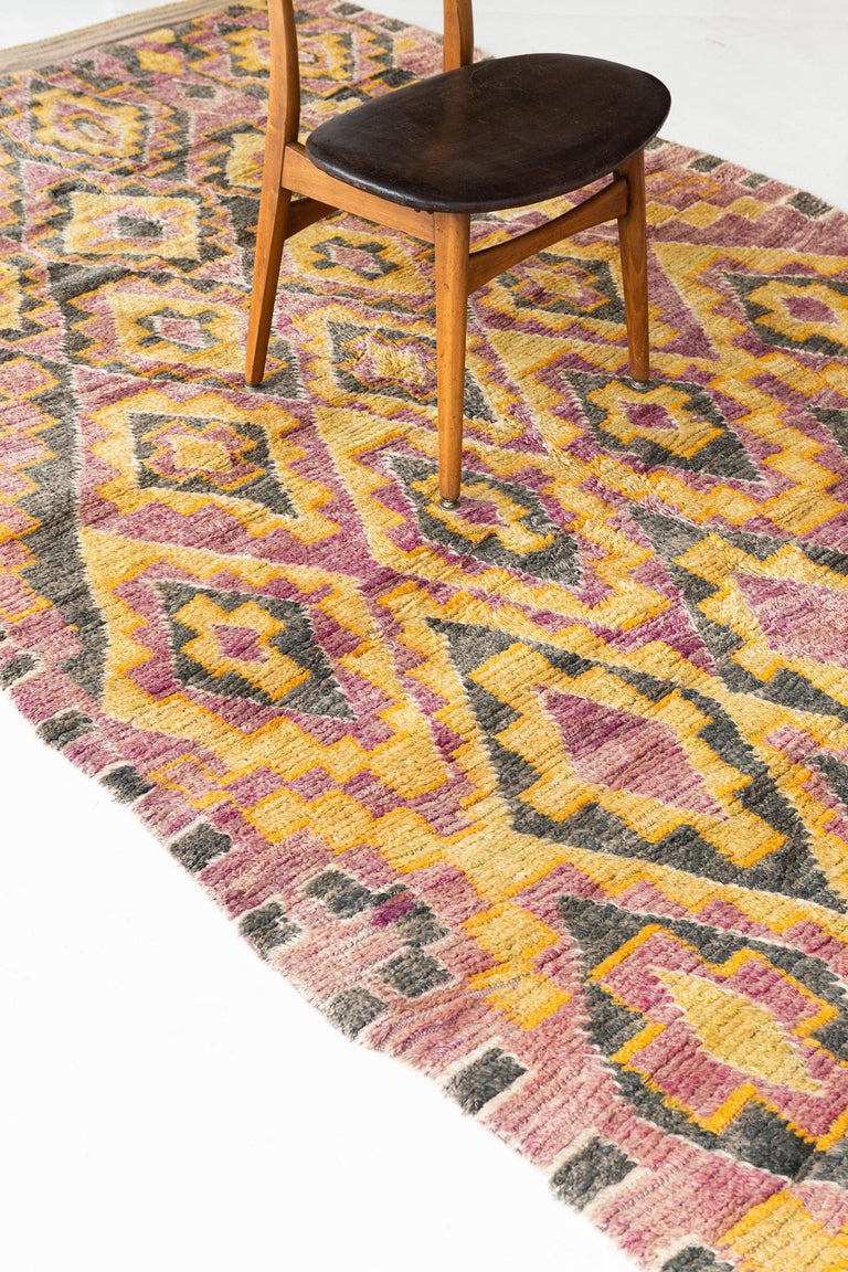 Vintage Moroccan Beni Mguild Tribe Berber Rug For Sale at 1stDibs