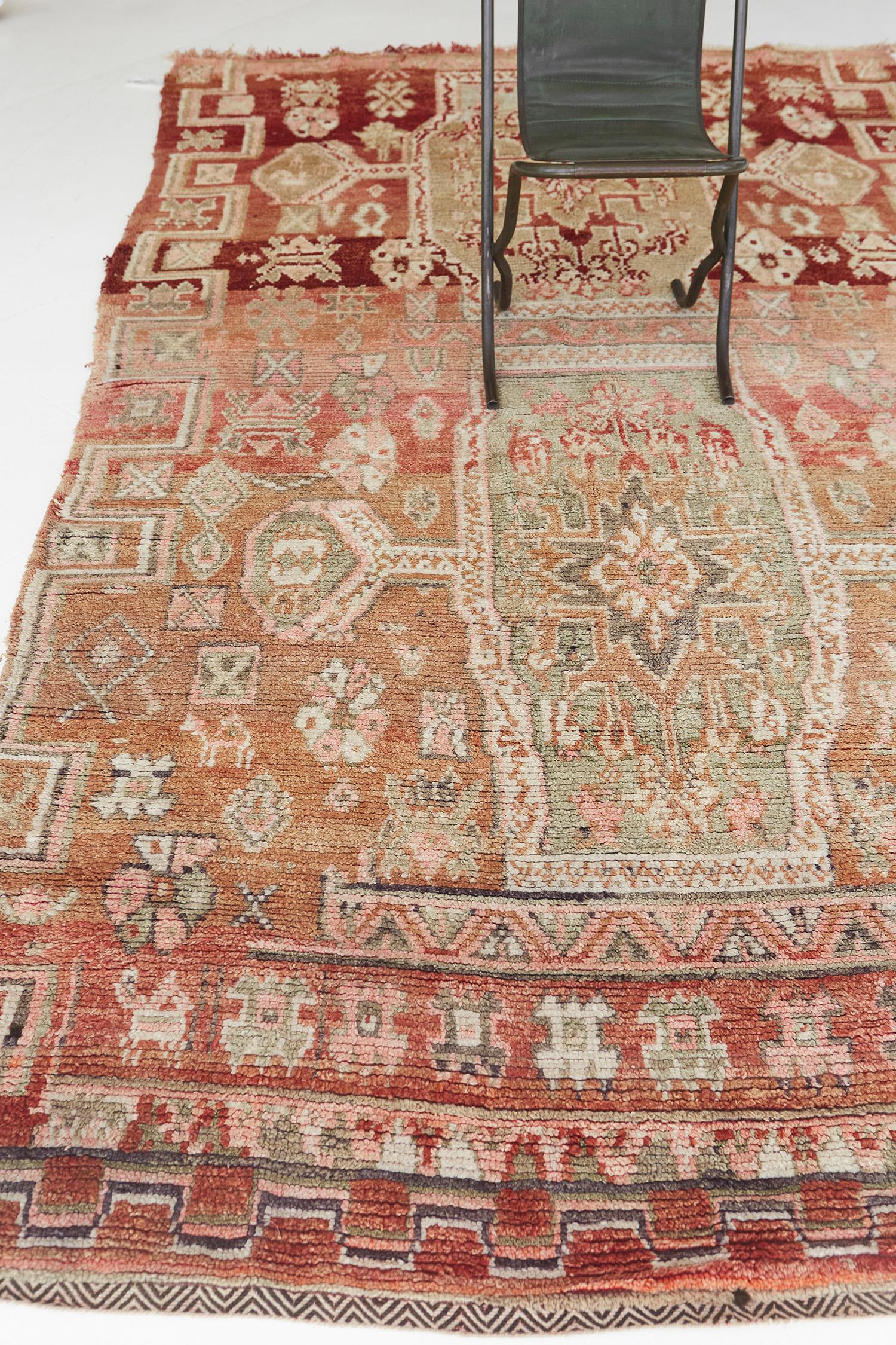 Tribal Vintage Moroccan Beni M'Guild Tribe Rug For Sale