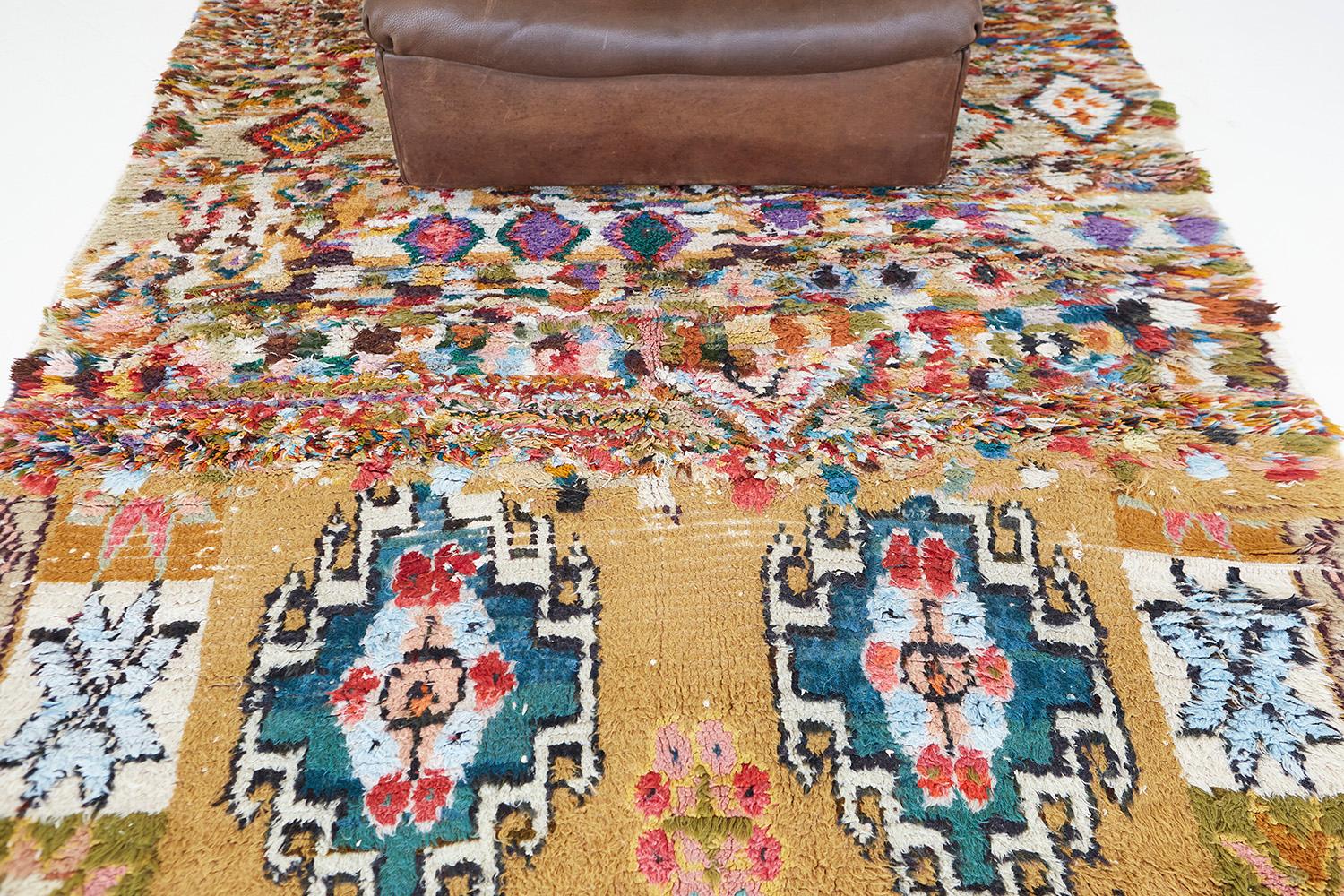 Wool Vintage Moroccan Beni M'Guild Tribe Rug
