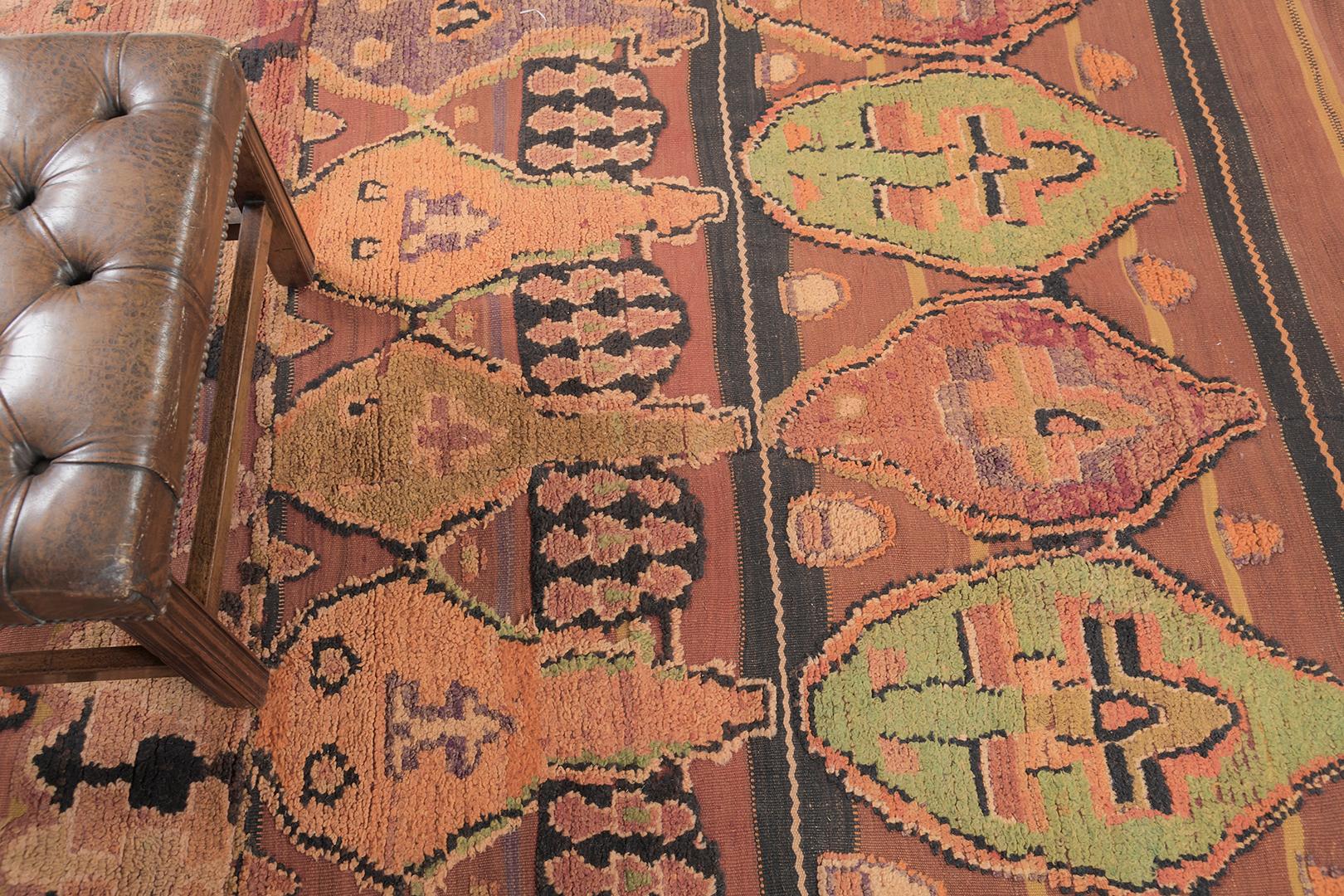 Mid-20th Century Vintage Moroccan Beni M'Guild Tribe Rug from Mehraban For Sale