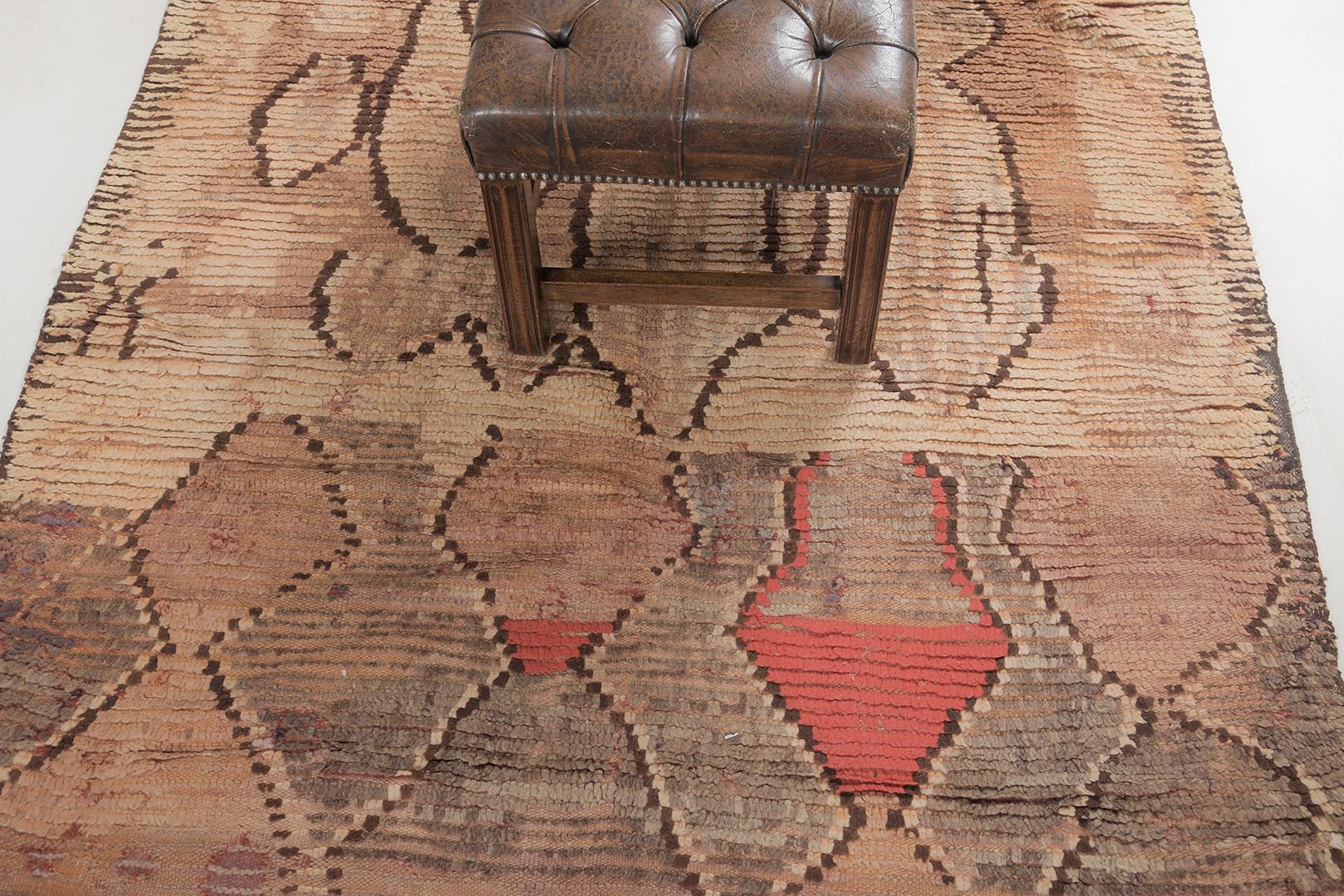 Marokkanischer Beni M'Guild Tribe Teppich von Mehraban, Vintage (Wolle) im Angebot