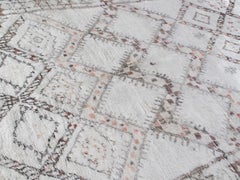 Vintage Moroccan Beni Ourain Berber Tribal Rug