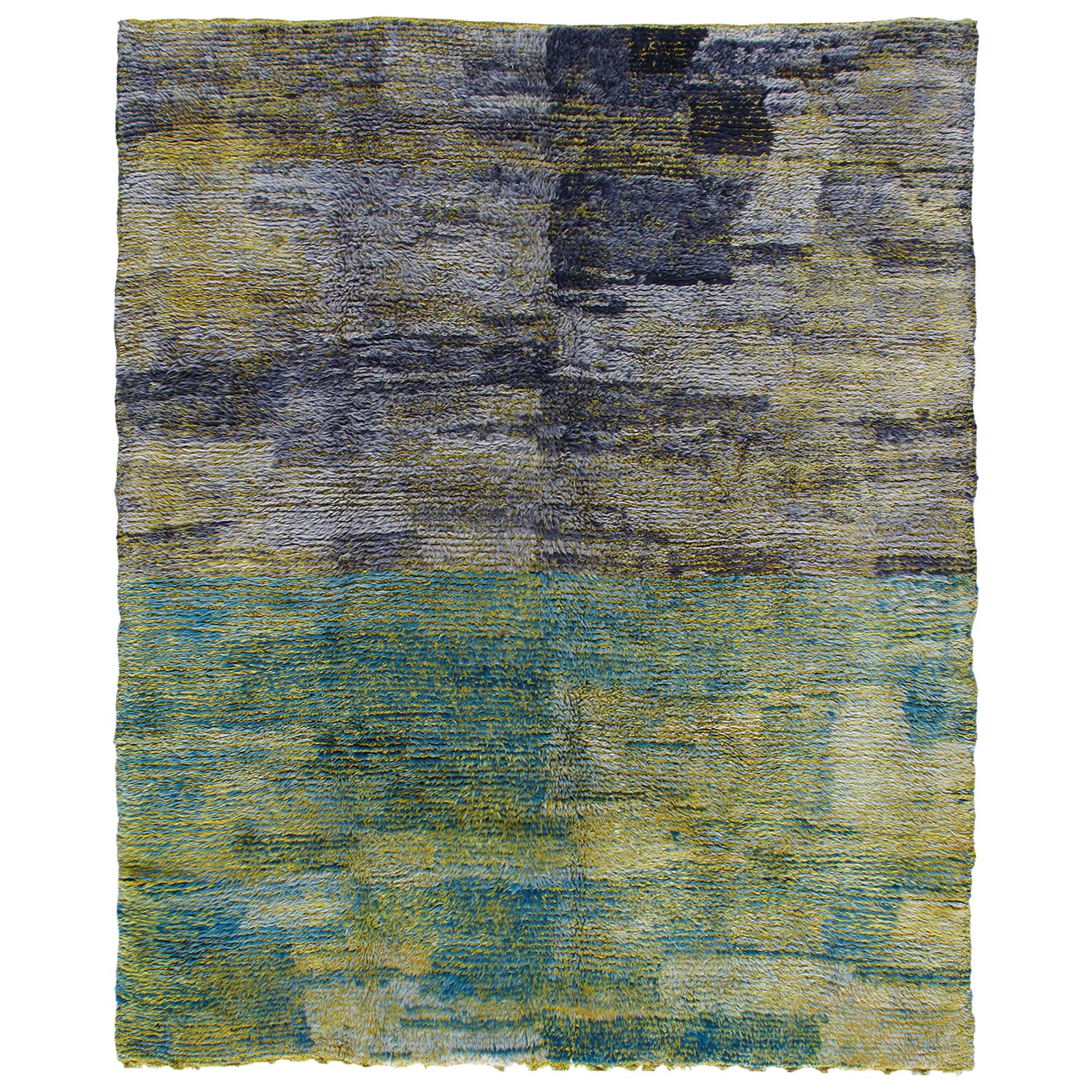 Vieux tapis tribal berbère marocain Beni Ourain