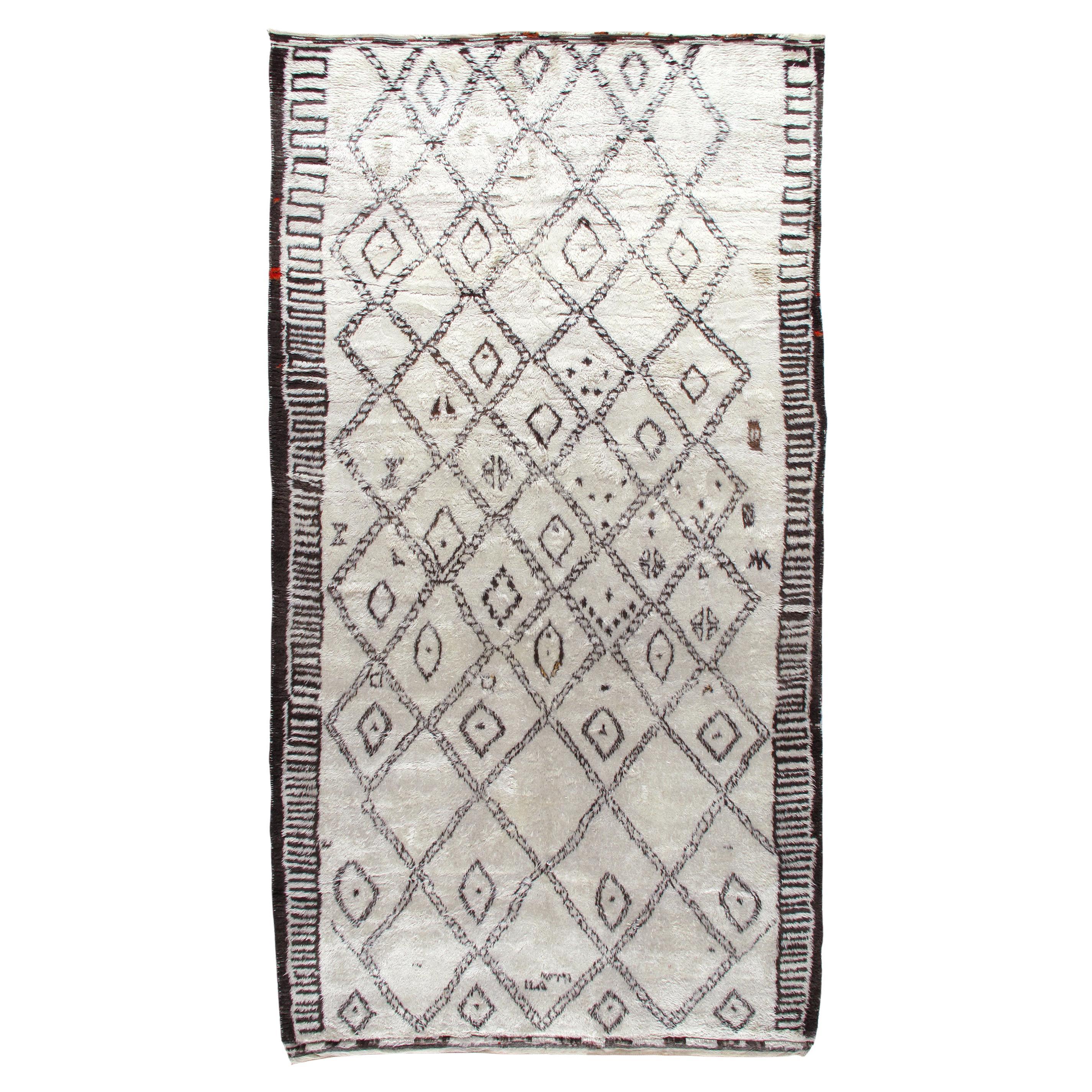 Tapis tribaux berbères marocains Beni Ourain vintage