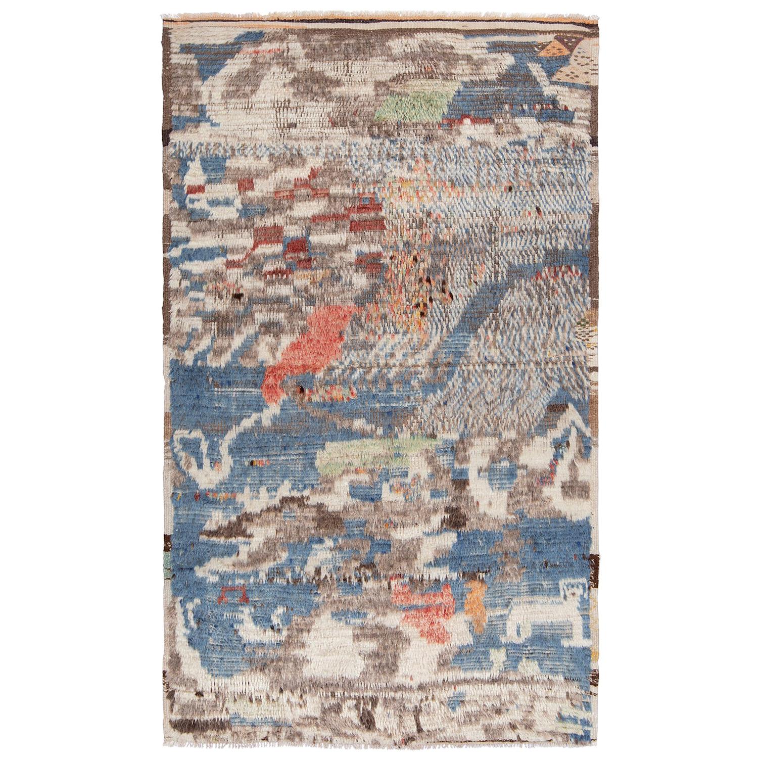Tapis tribal berbère marocain Beni-Ourain Boujad