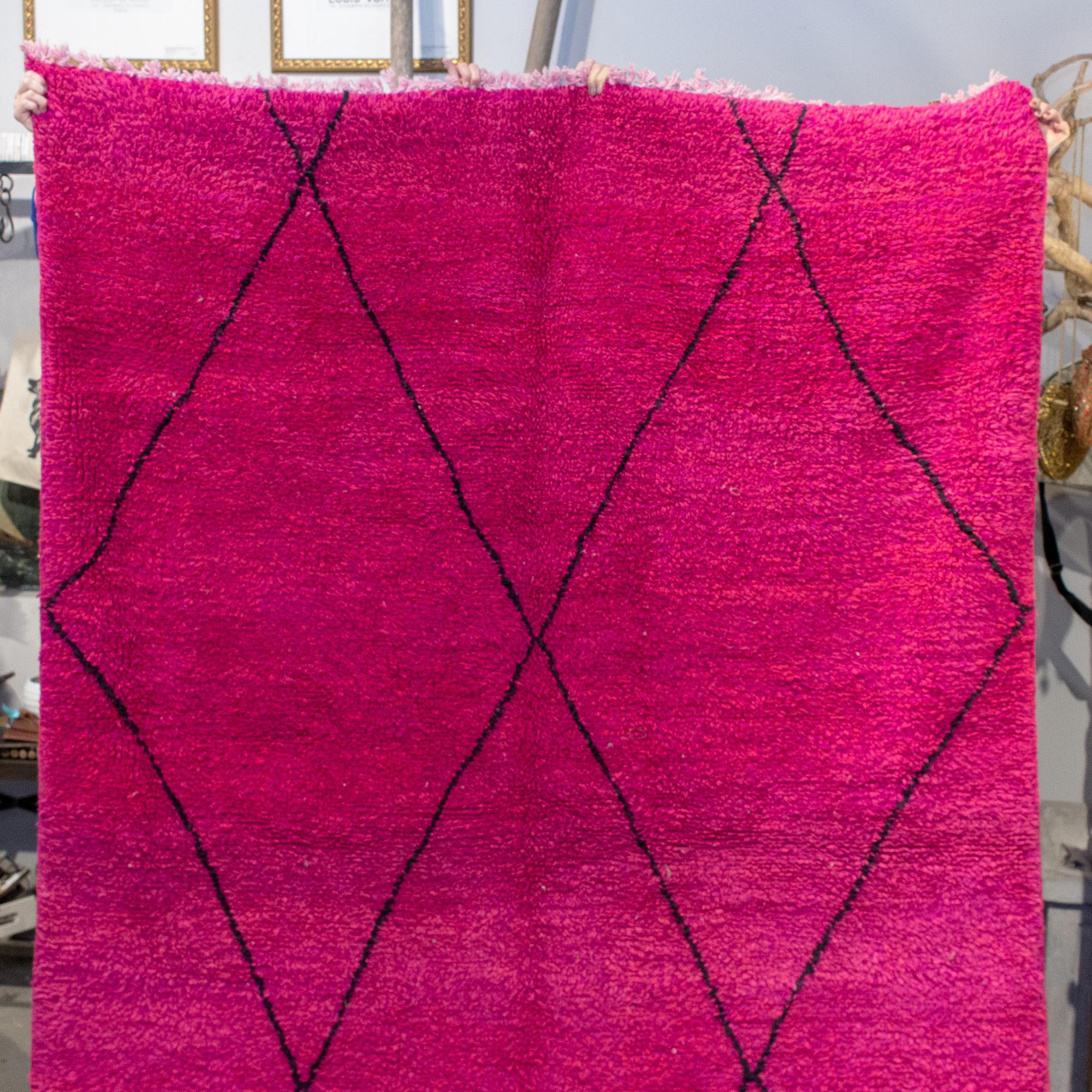hot pink moroccan rug