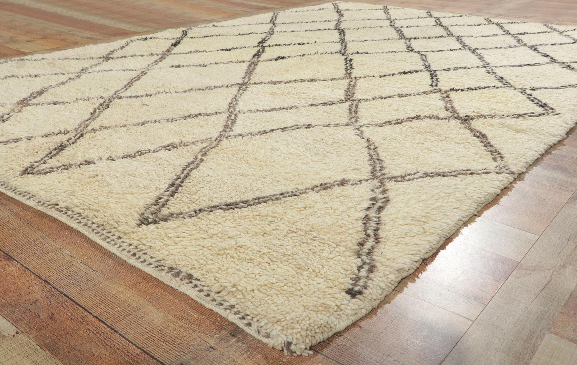 Tapis marocain Beni Ourain vintage en vente 2