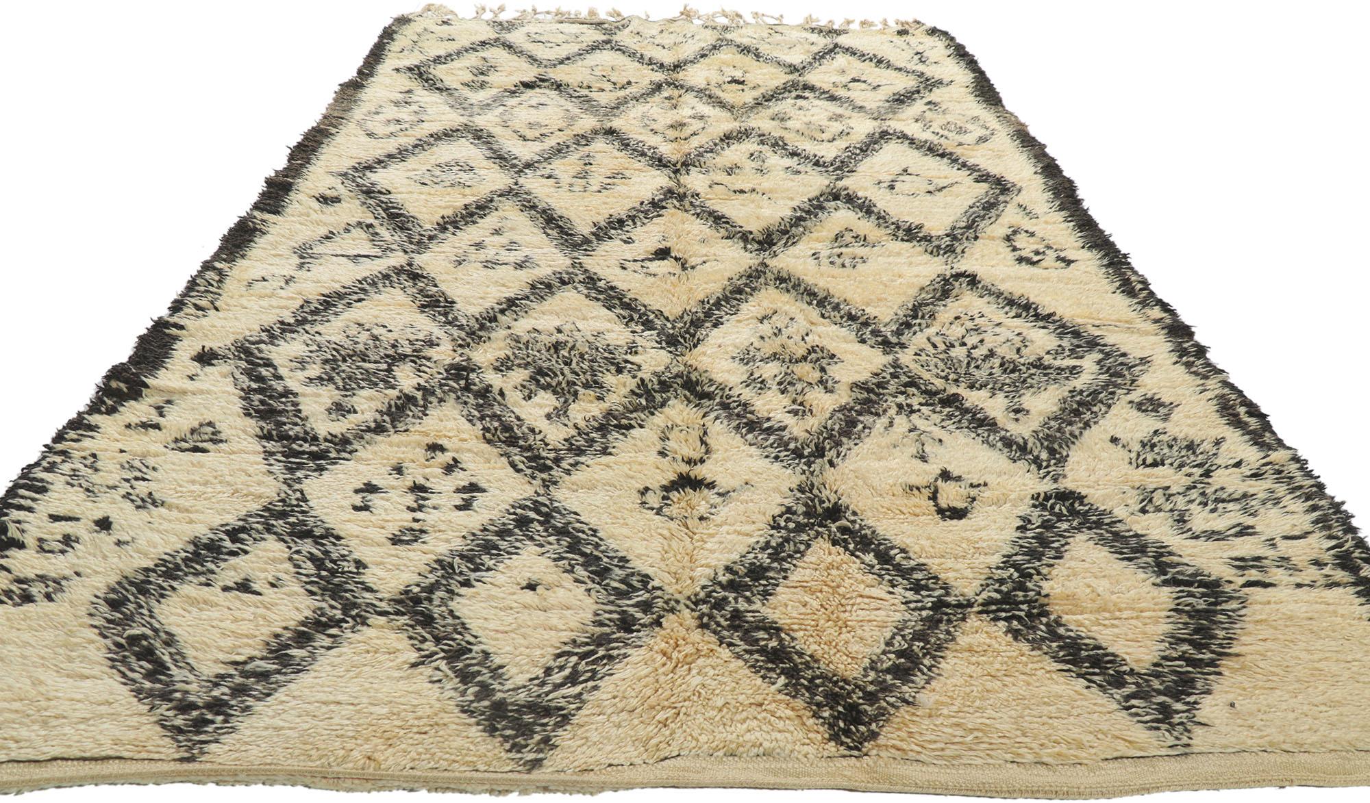 Marokkanischer Beni Ourain-Teppich (Moderne der Mitte des Jahrhunderts) im Angebot