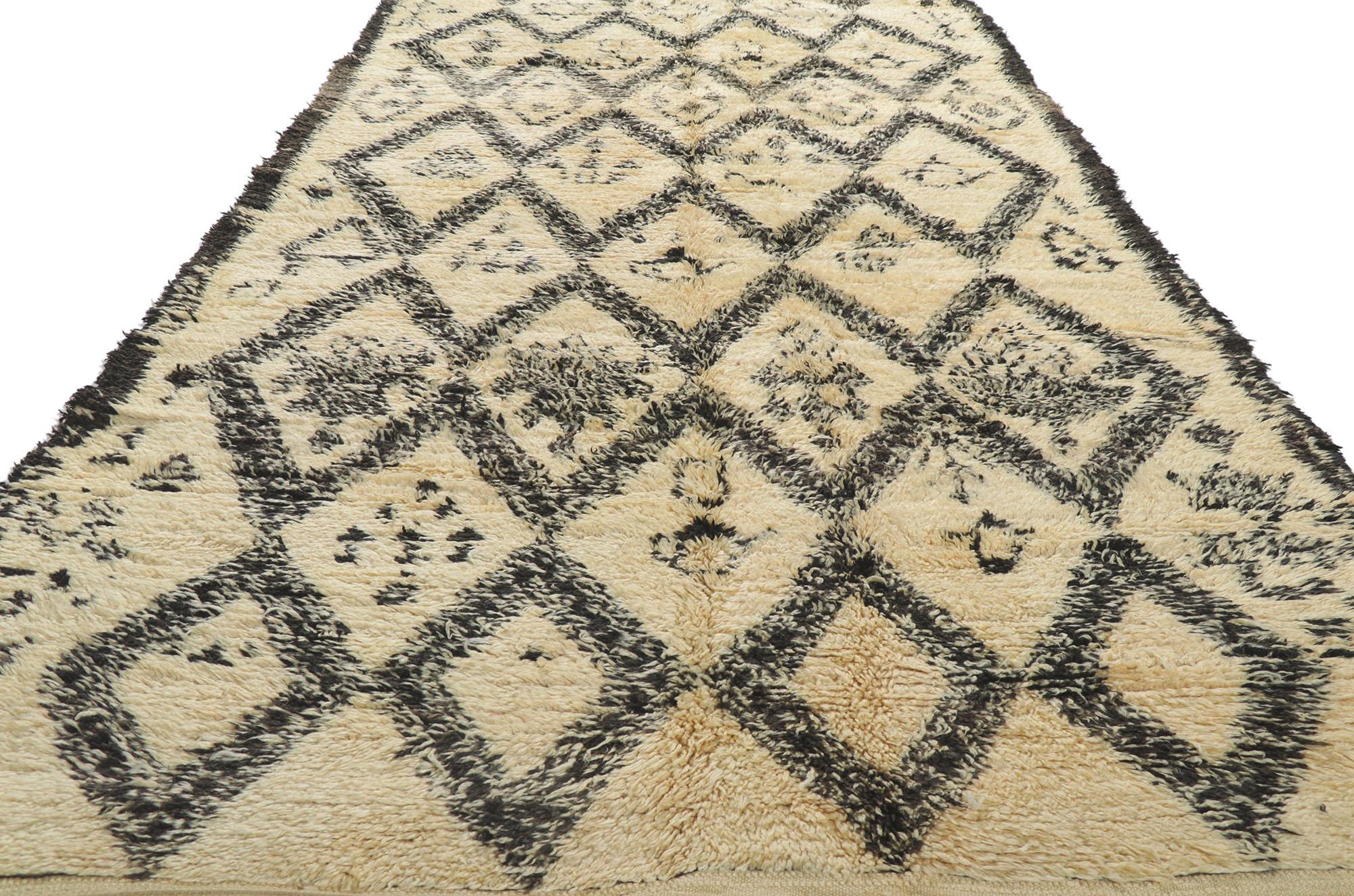 Marokkanischer Beni Ourain-Teppich (Handgeknüpft) im Angebot