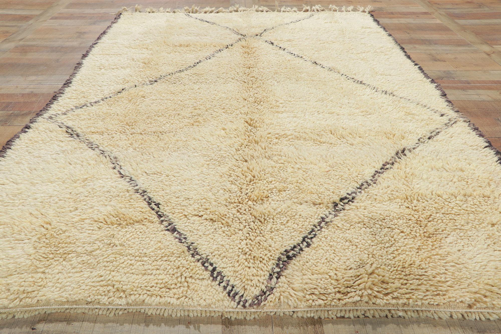 Laine Tapis marocain Beni Ourain vintage en vente