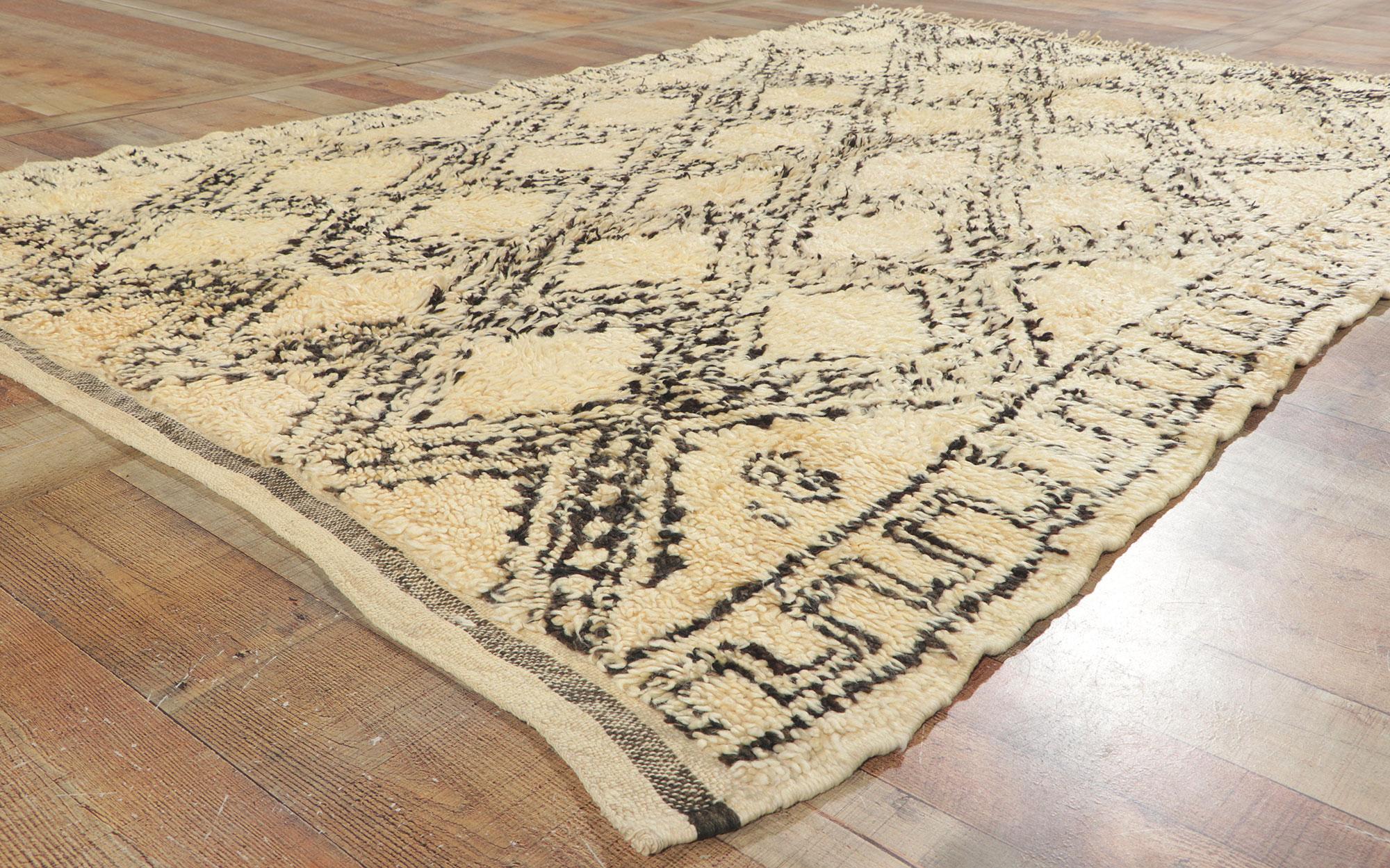 Vintage Moroccan Beni Ourain Rug For Sale 1