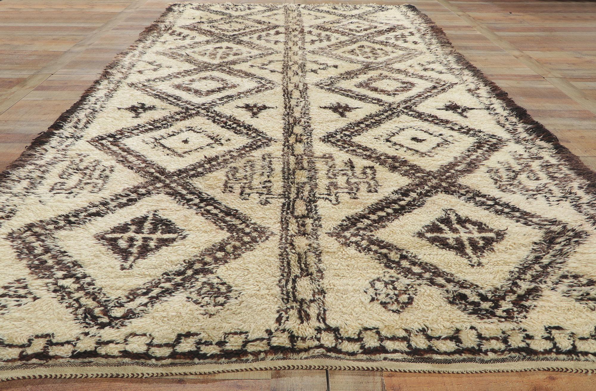 Vintage Moroccan Beni Ourain Rug For Sale 1